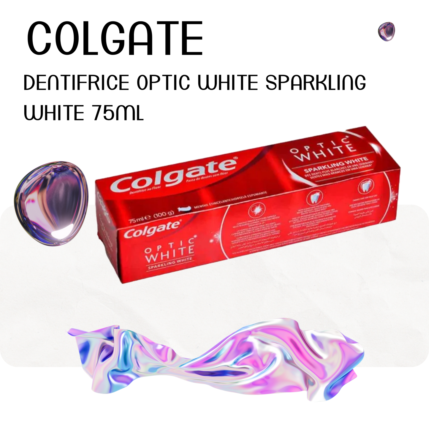 Dentifrice optic white sparkling white 75ml - COLGATE