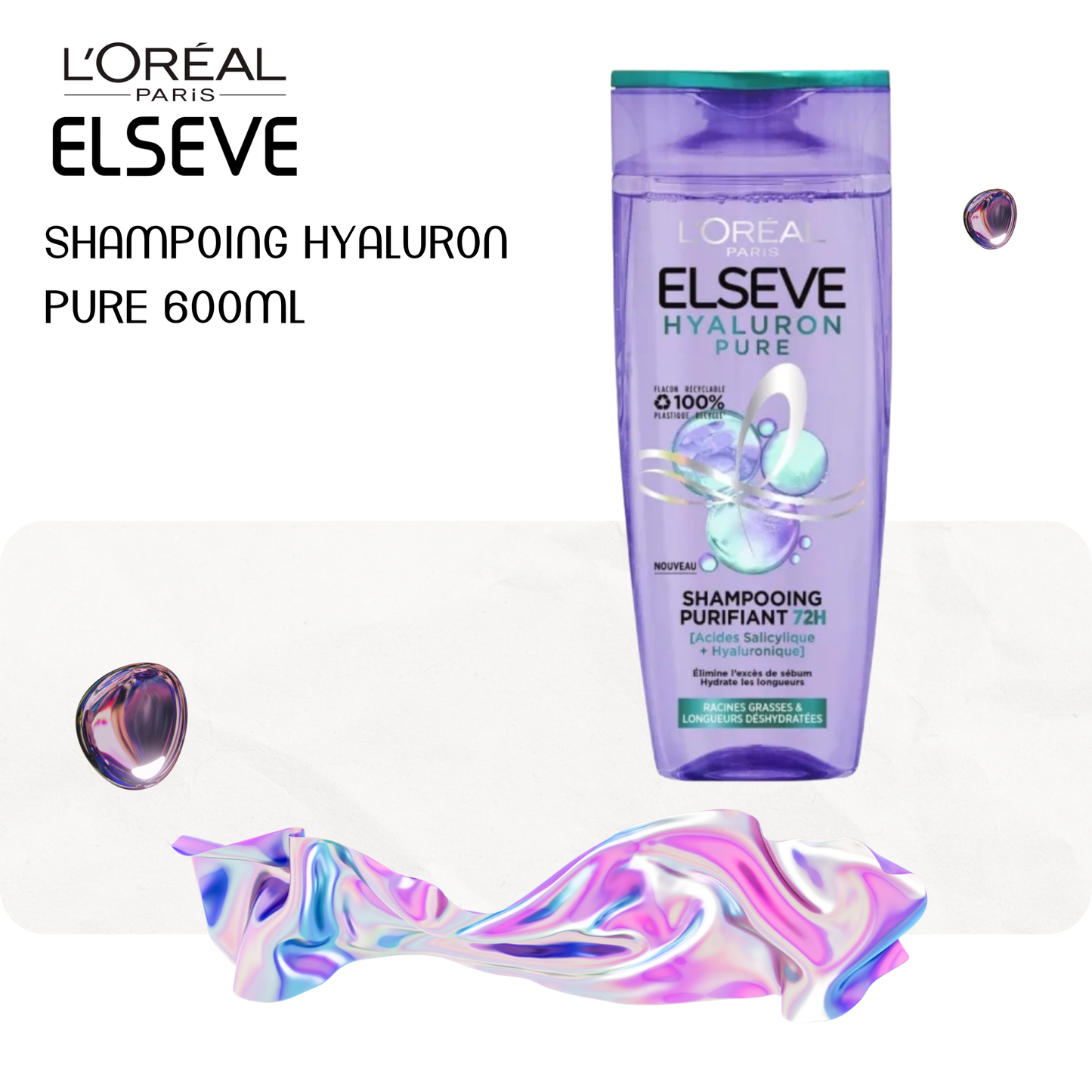 Shampoing hyaluron pure 600mL - ELSEVE