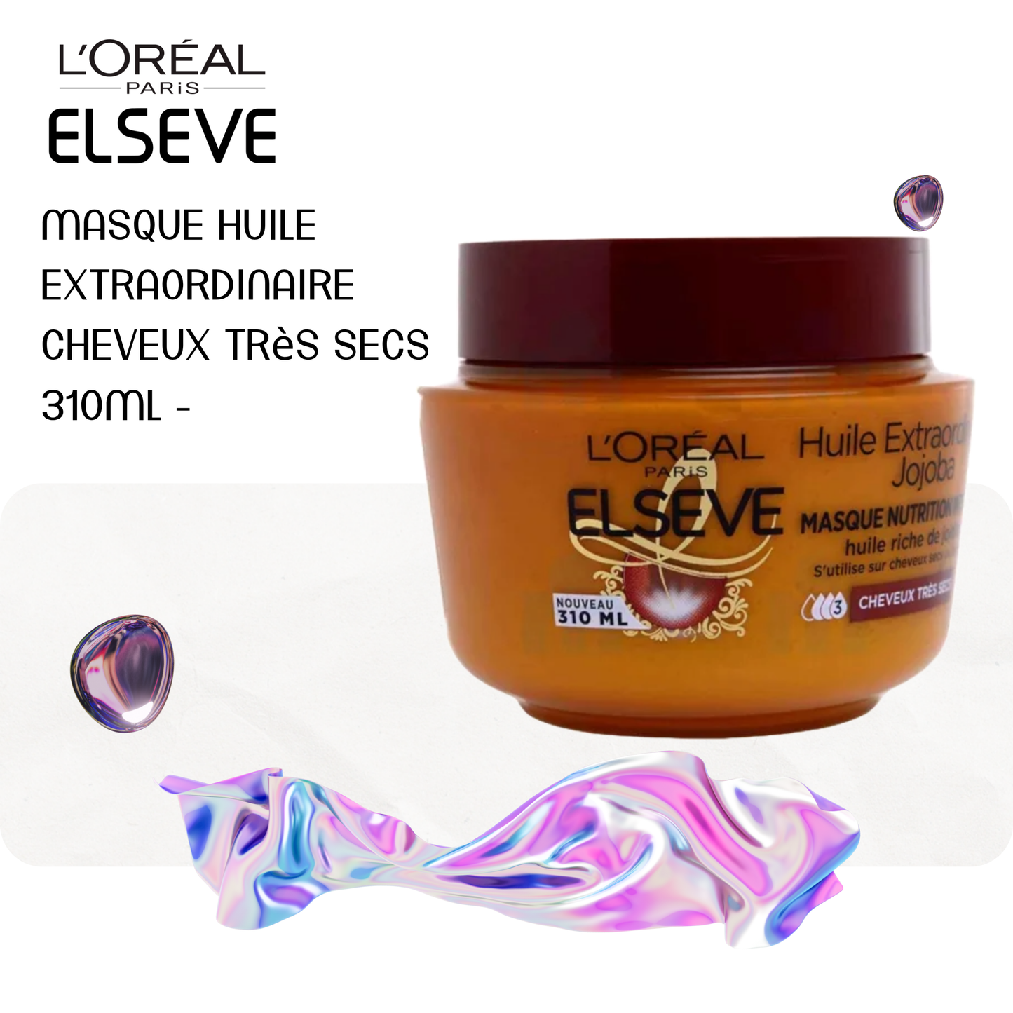 Masque huile extraordinaire cheveux très secs 310ml - ELSEVE