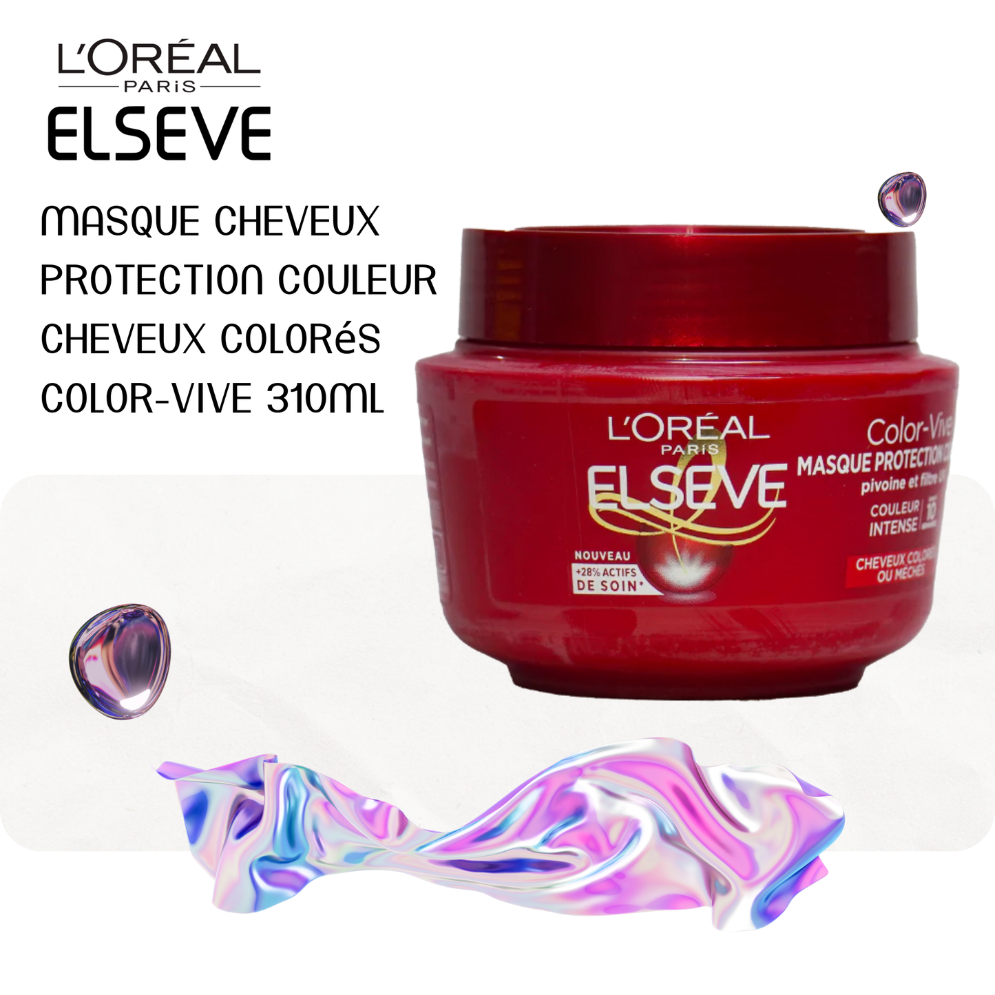 Masque cheveux protection couleur cheveux colorés Color-Vive 310ml - ELSEVE