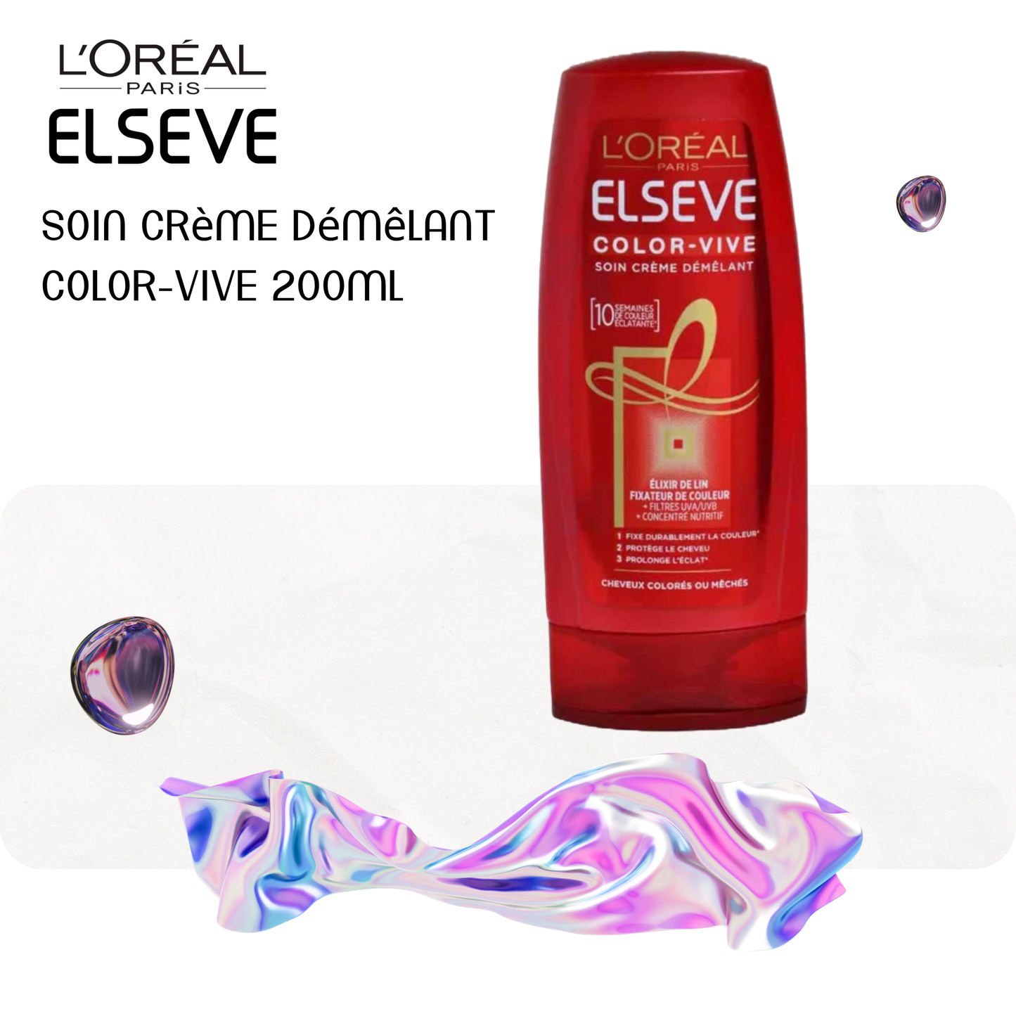 Soin crème démêlant color-vive 200ml - ELSEVE