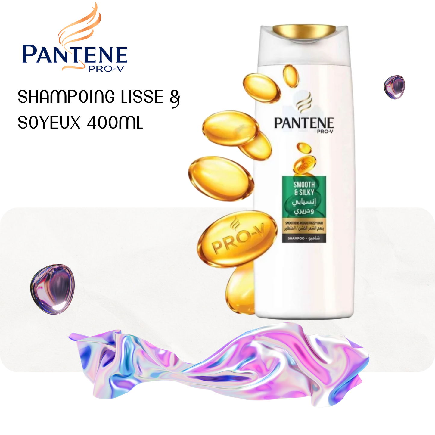 Shampoing Lisse & Soyeux 400ml - PANTENE PRO-V