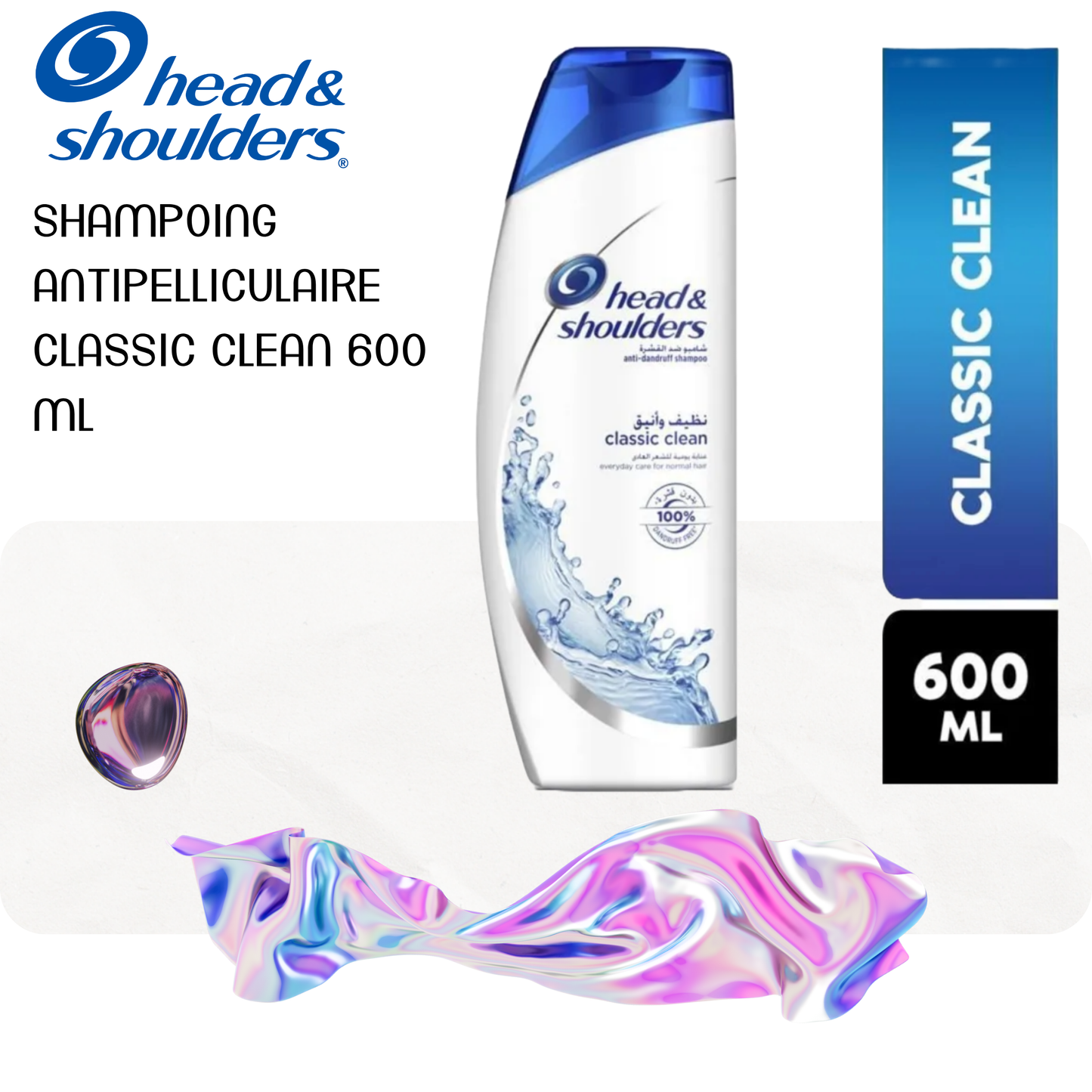Shampoing Antipelliculaire Classic Clean 600 ml - HEAD & SHOULDERS