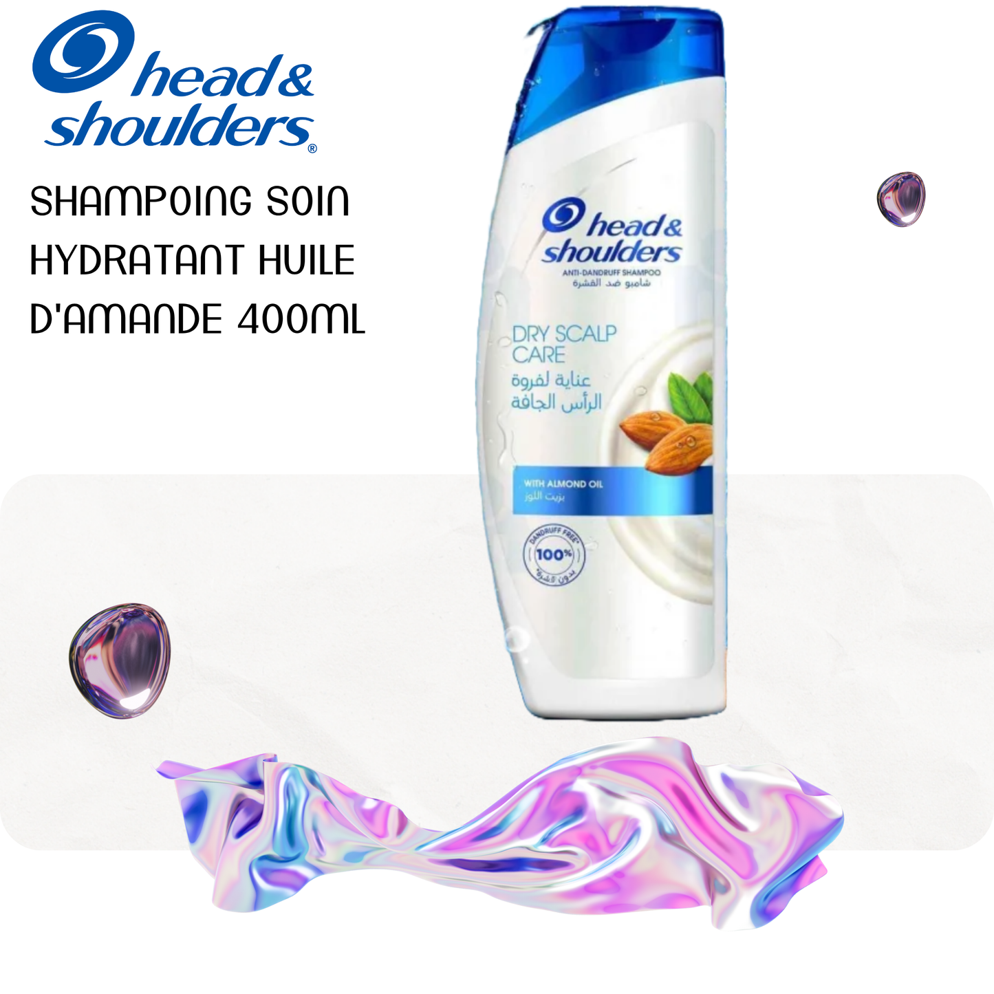 Shampoing soin Hydratant huile d'amande 400ml - HEAD & SHOULDERS