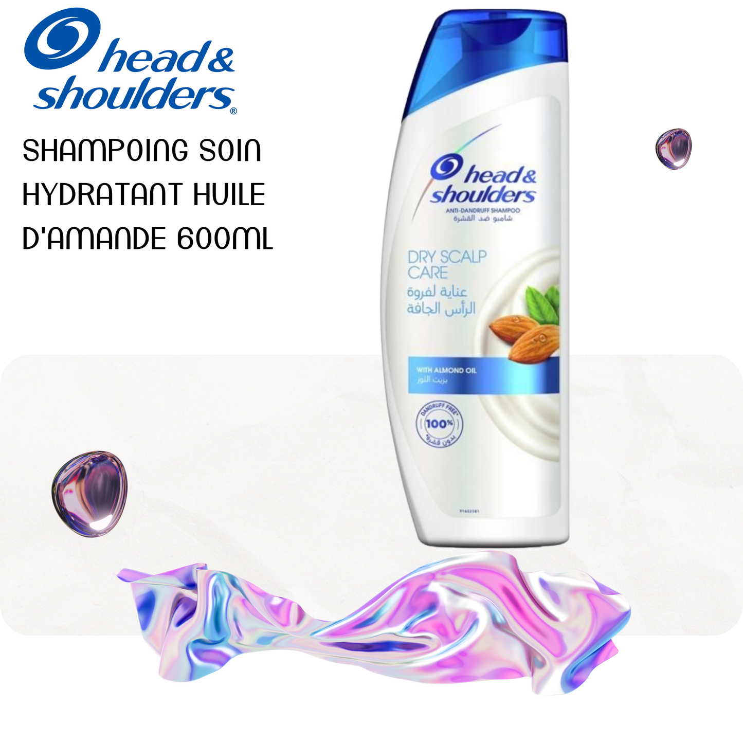 Shampoing soin Hydratant huile d'amande 600ml - HEAD & SHOULDERS