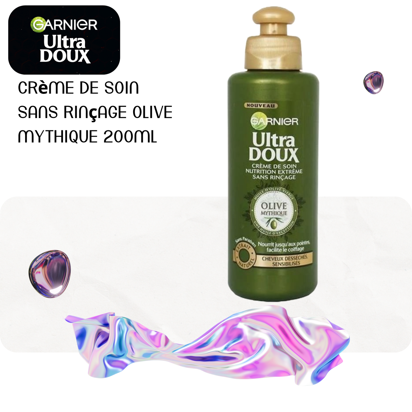 Crème de soin sans rinçage olive mythique 200ml - ULTRA DOUX