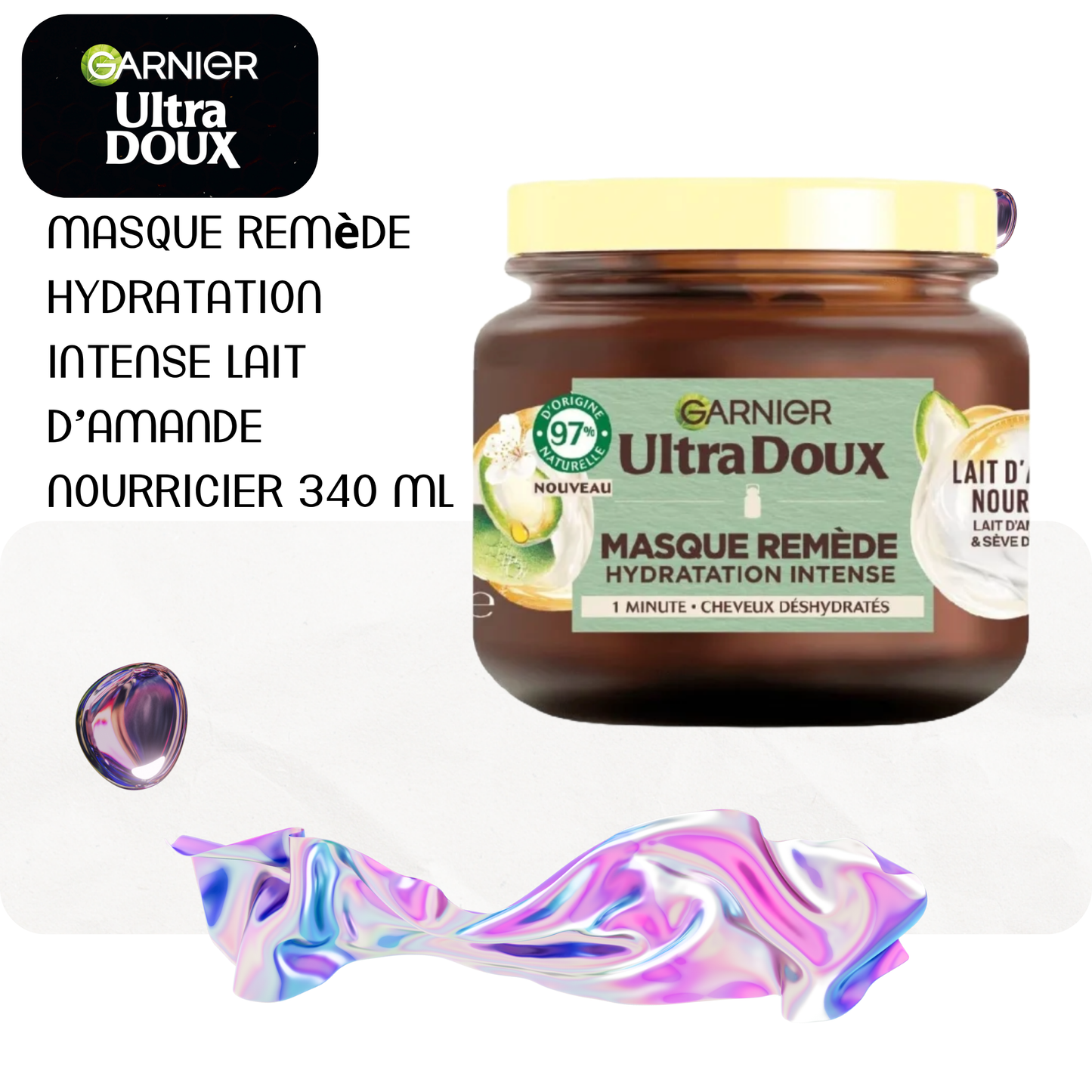 Masque Remède Hydratation Intense Lait d’Amande Nourricier 340 ml - ULTRA DOUX