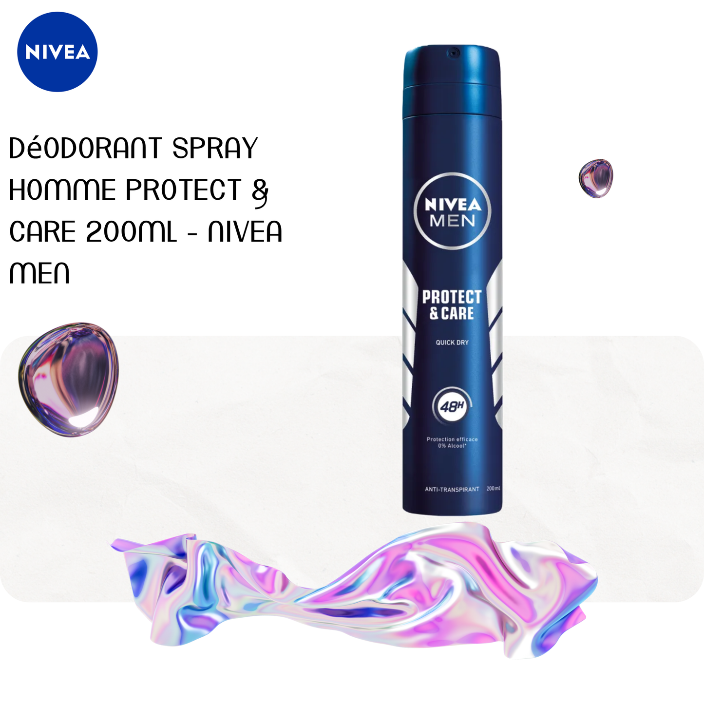 Déodorant spray Homme Protect & Care 200ml - NIVEA MEN