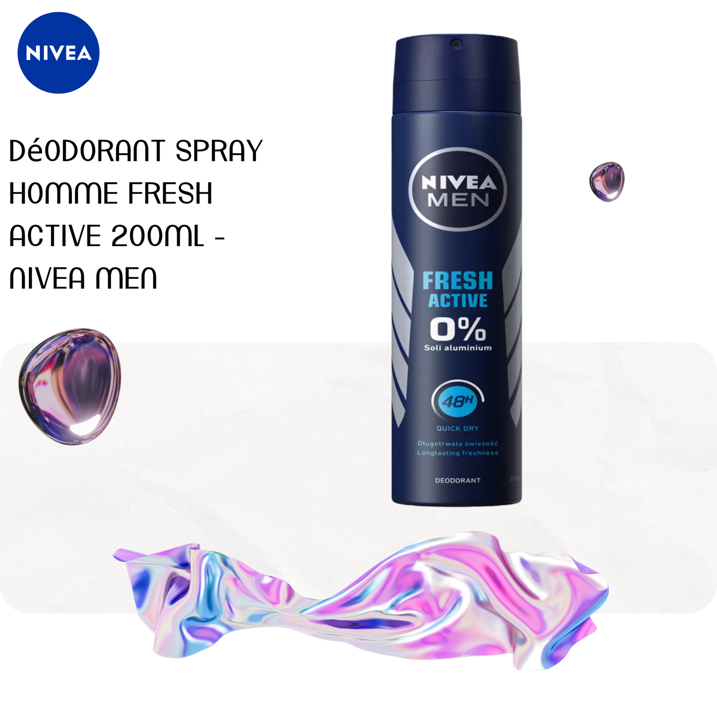 Déodorant spray Homme Fresh Active 200ml - NIVEA MEN