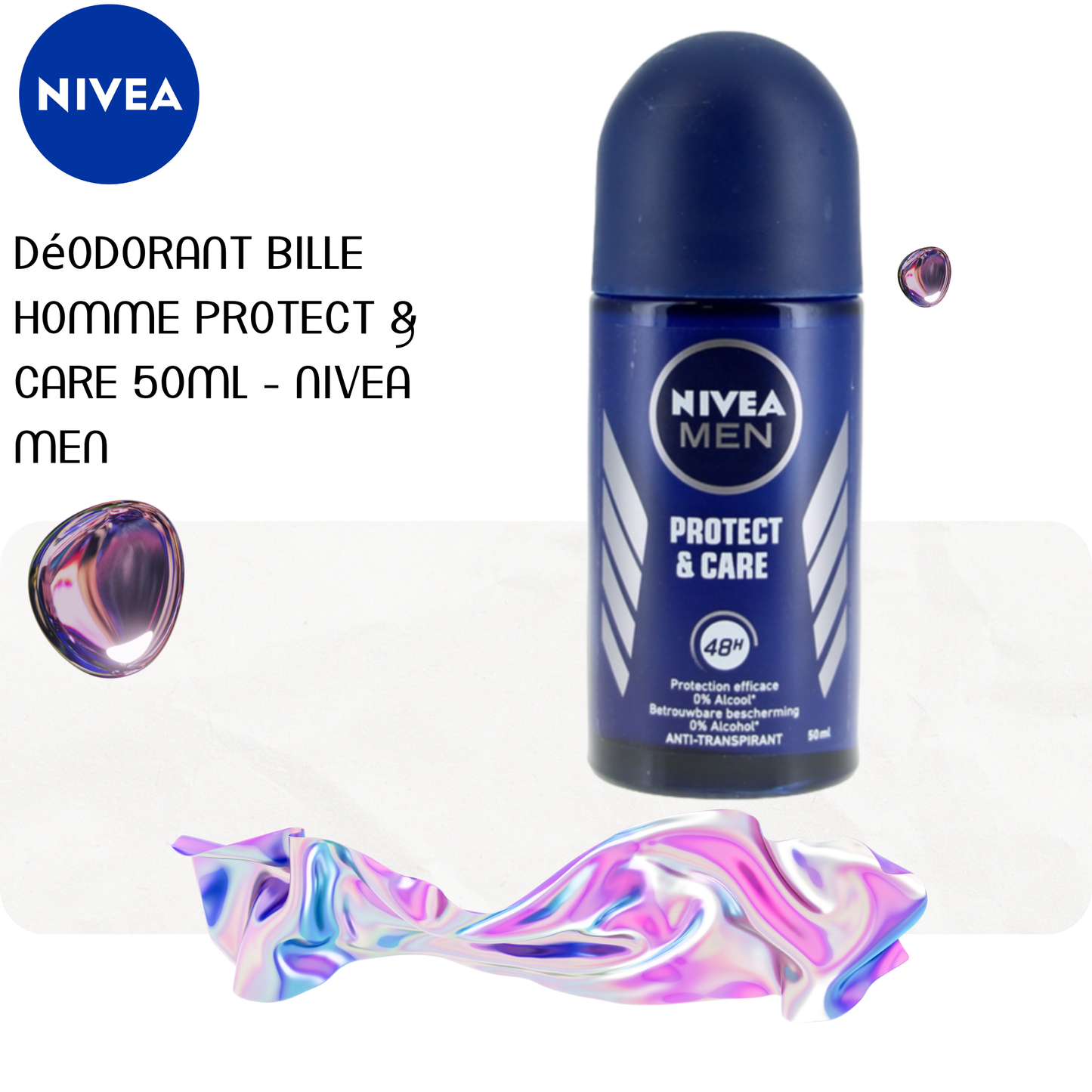 Déodorant bille Homme Protect & Care 50ml - NIVEA MEN