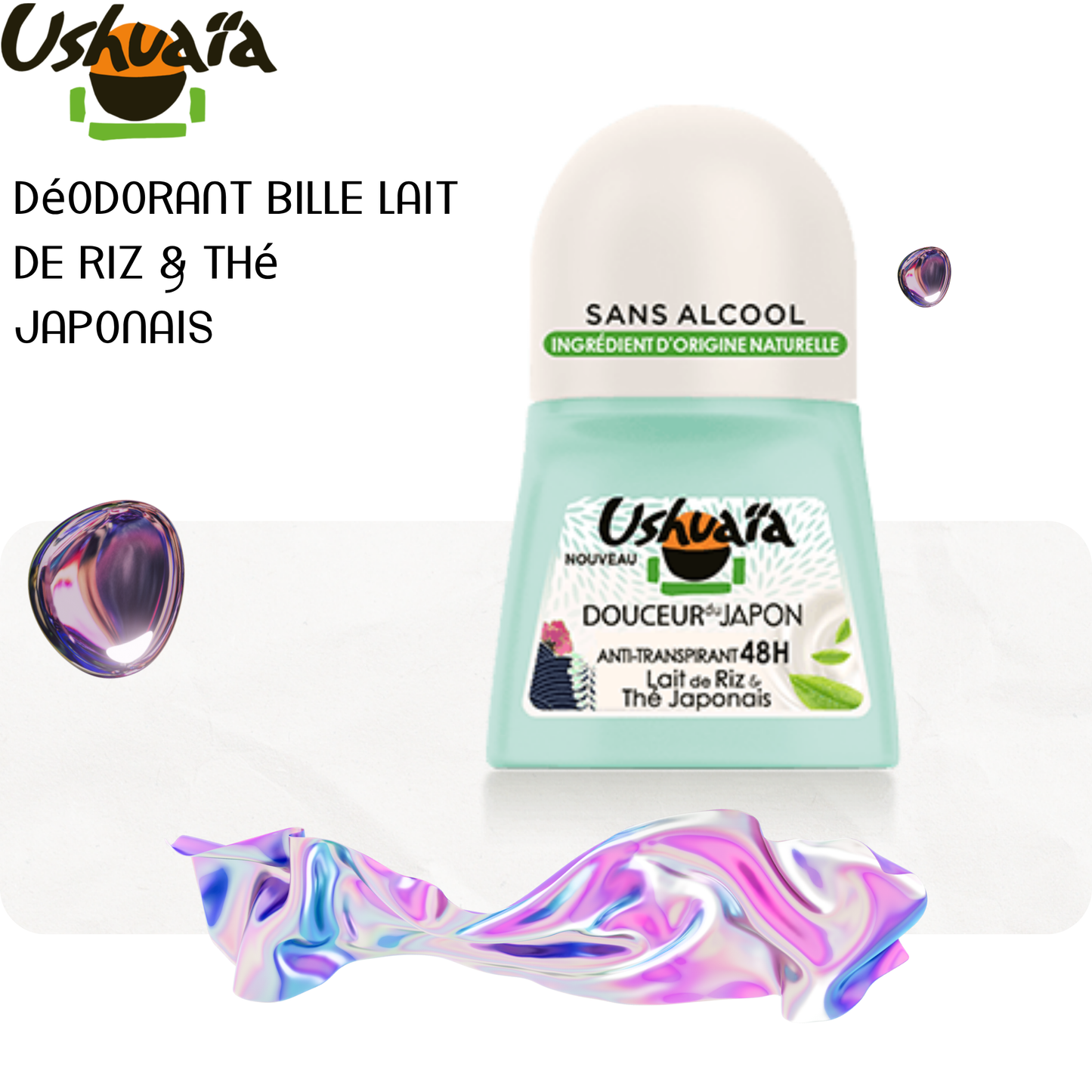 Déodorant Bille Lait de Riz & Thé Japonais - Ushuaia