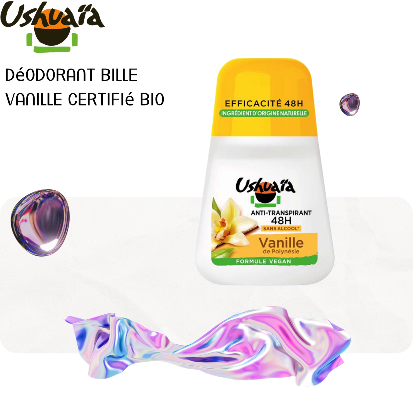 Déodorant Bille Vanille de Polynésie Anti-Transpirant - Ushuaia