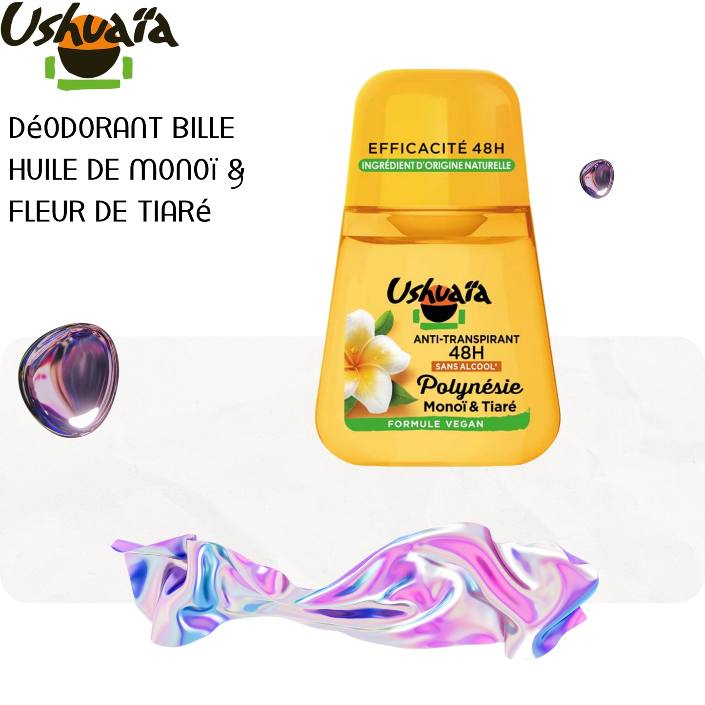 Déodorant Bille Huile de Monoï & Fleur de Tiaré - Ushuaia