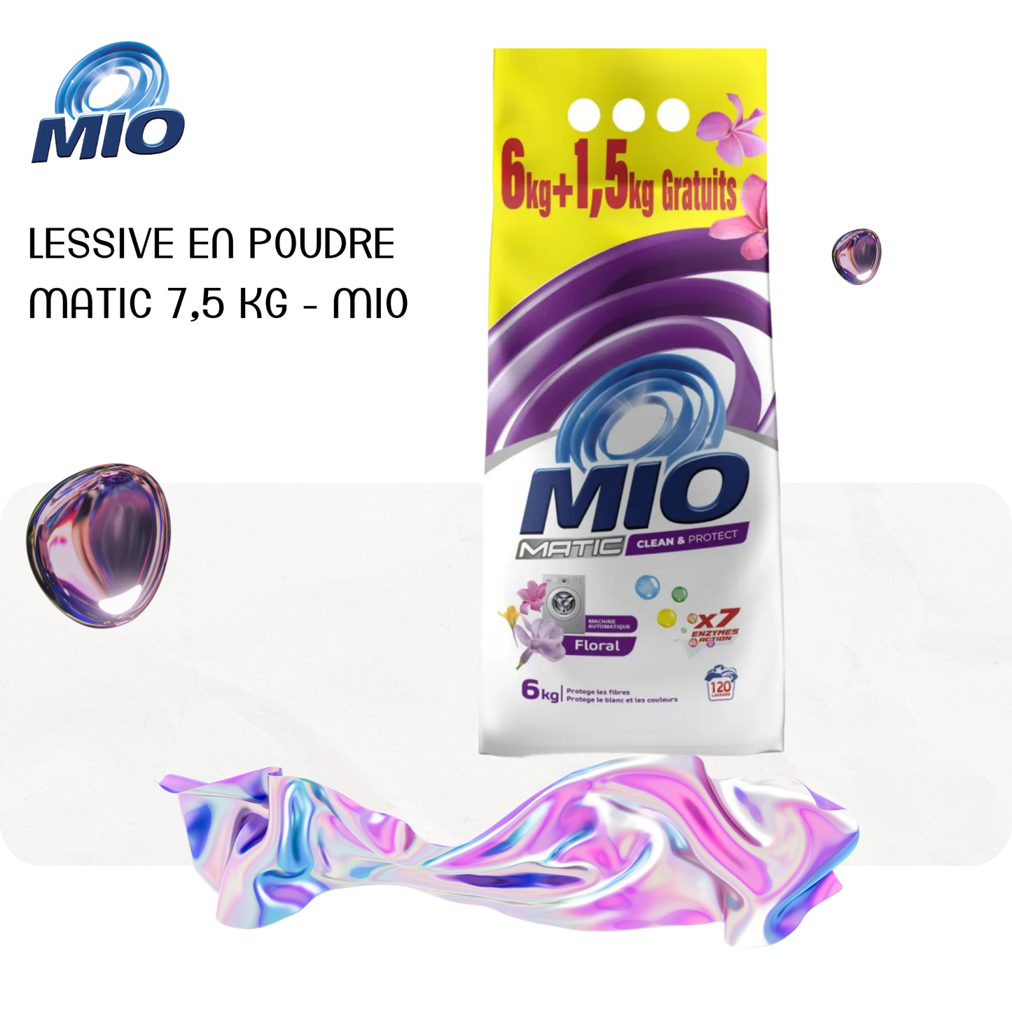 Lessive en poudre matic 7,5 kg - MIO