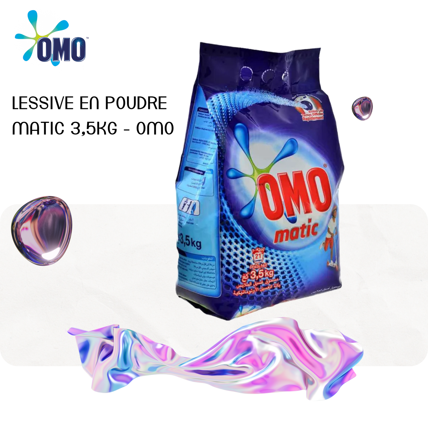 Lessive en poudre Matic 3,5kg - OMO