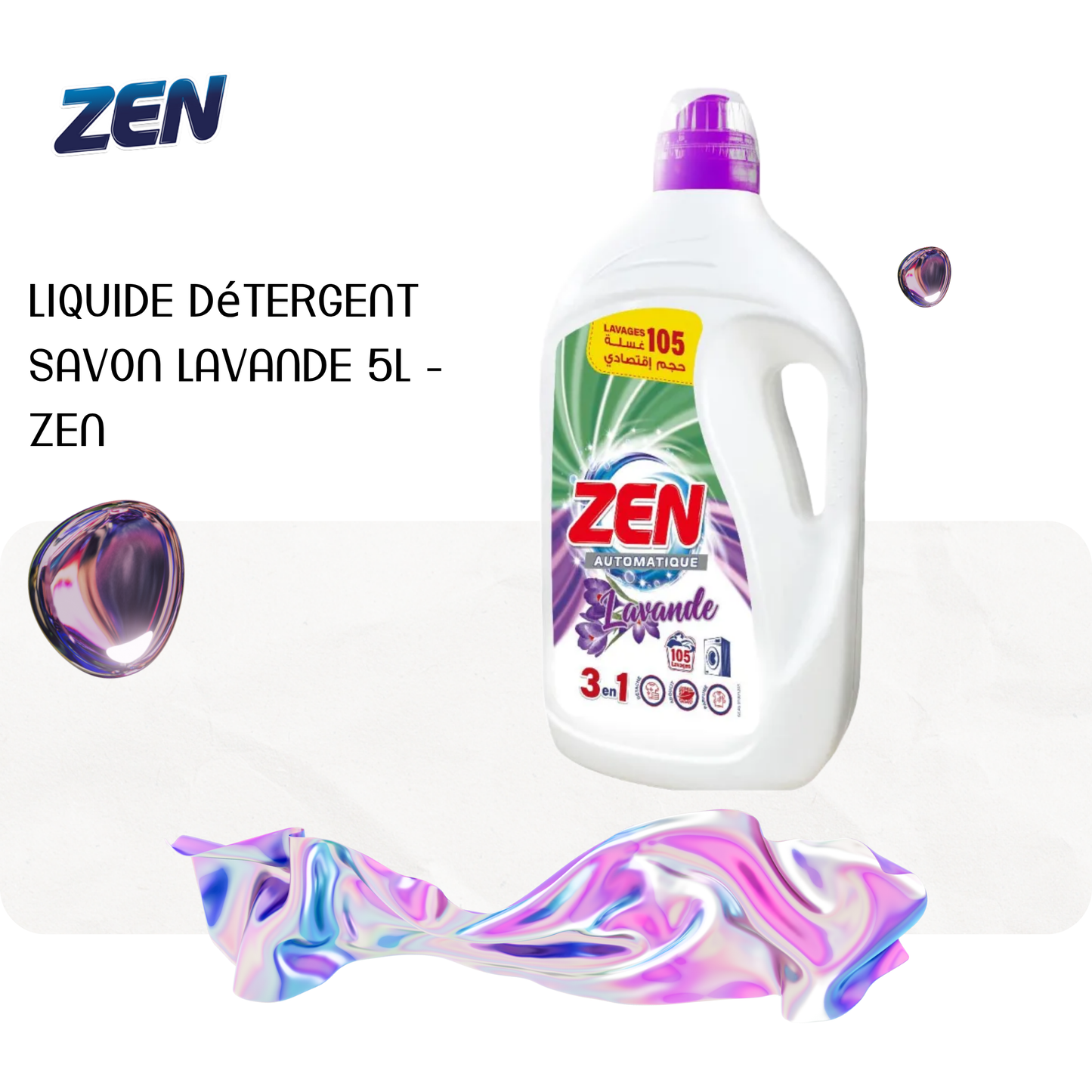 Liquide détergent Savon Lavande 5L - ZEN