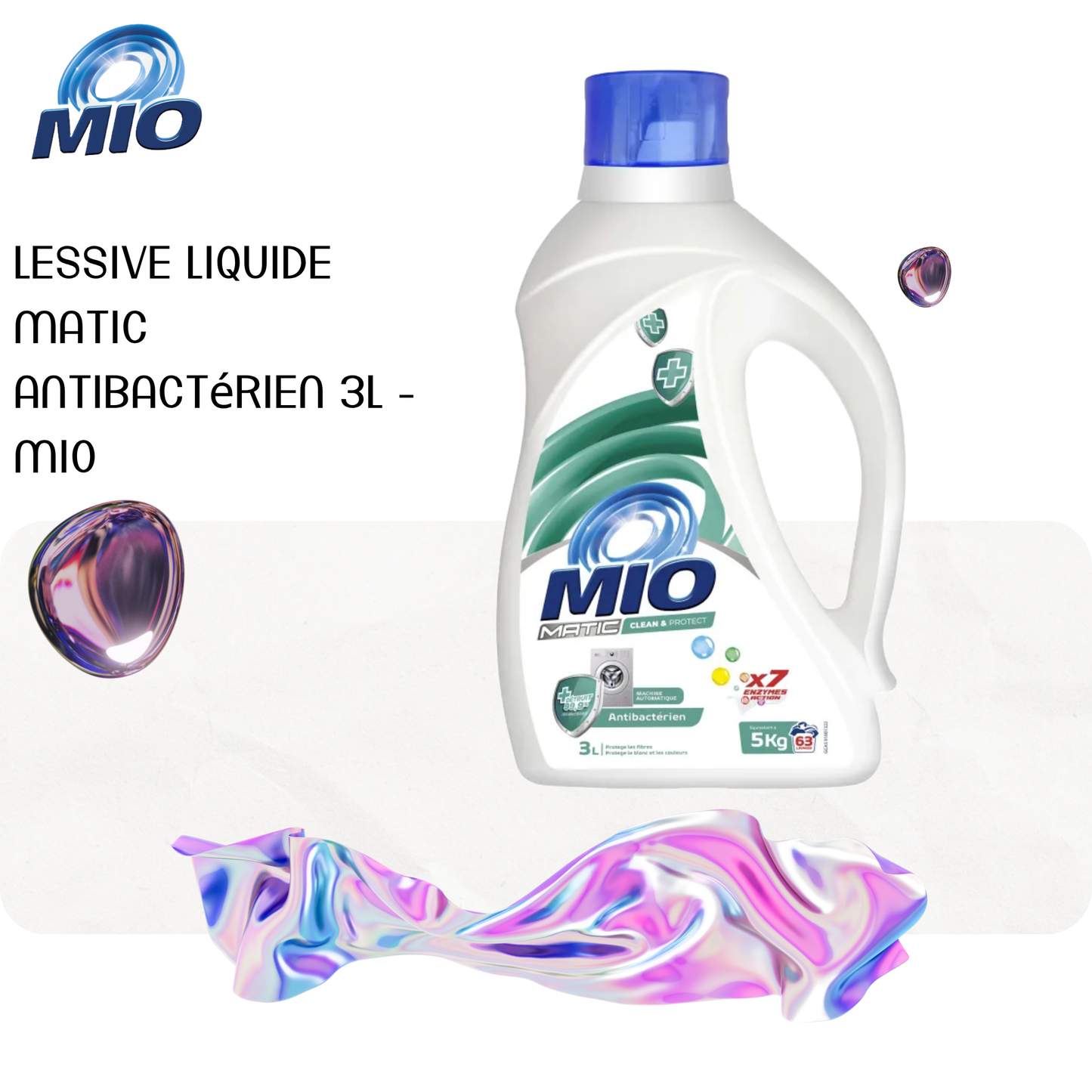 Lessive liquide matic antibactérien 3L - MIO