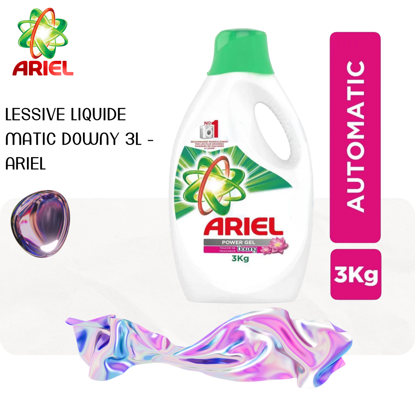 Lessive liquide Matic Downy 3L - ARIEL