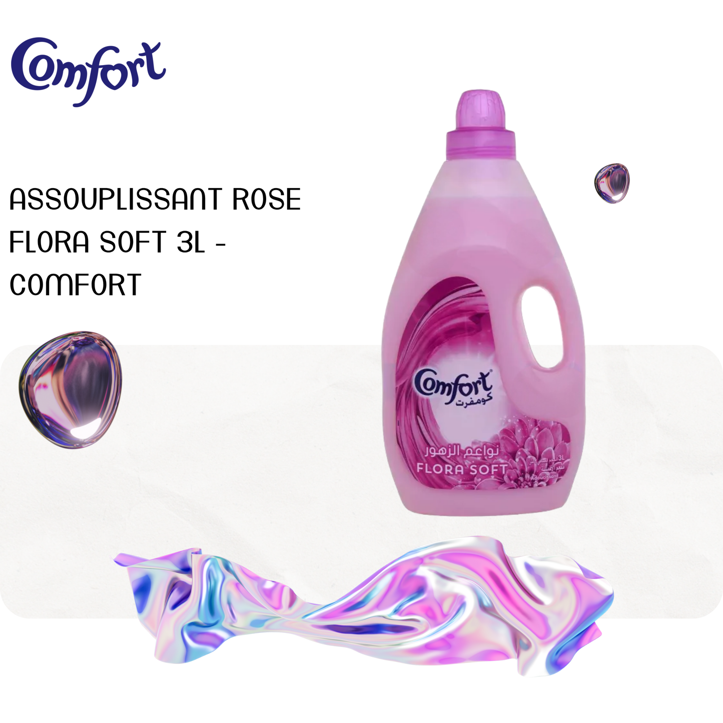 Assouplissant rose flora soft 3L - COMFORT