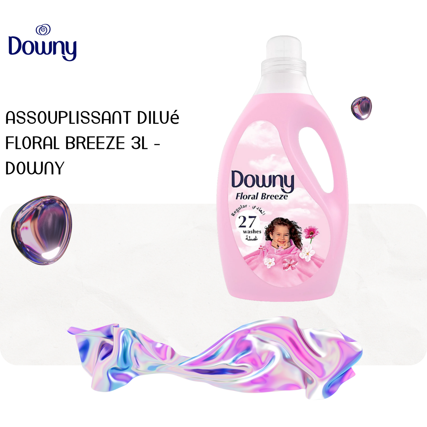 Assouplissant dilué Floral Breeze 3L - DOWNY