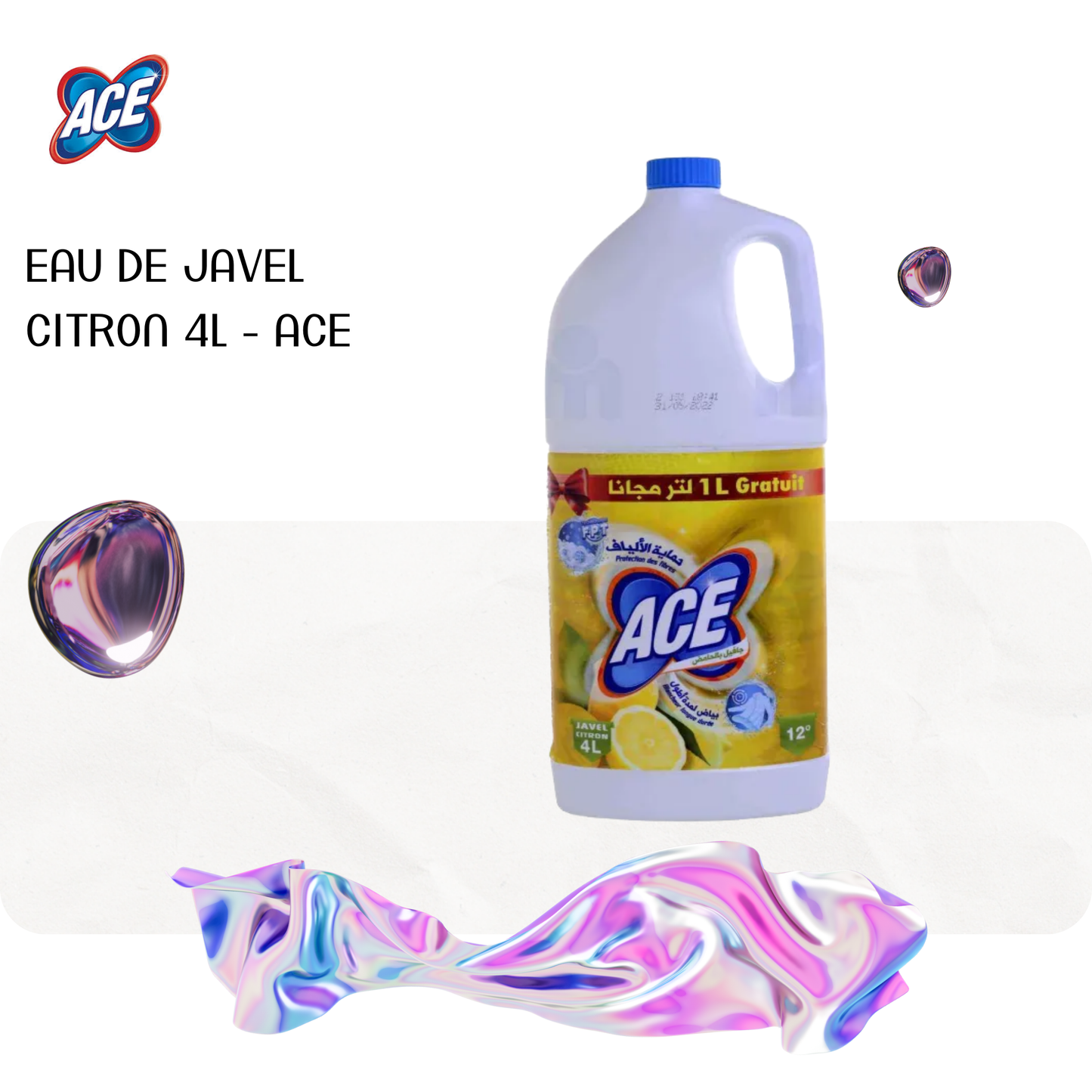 Eau de javel citron 4L - ACE