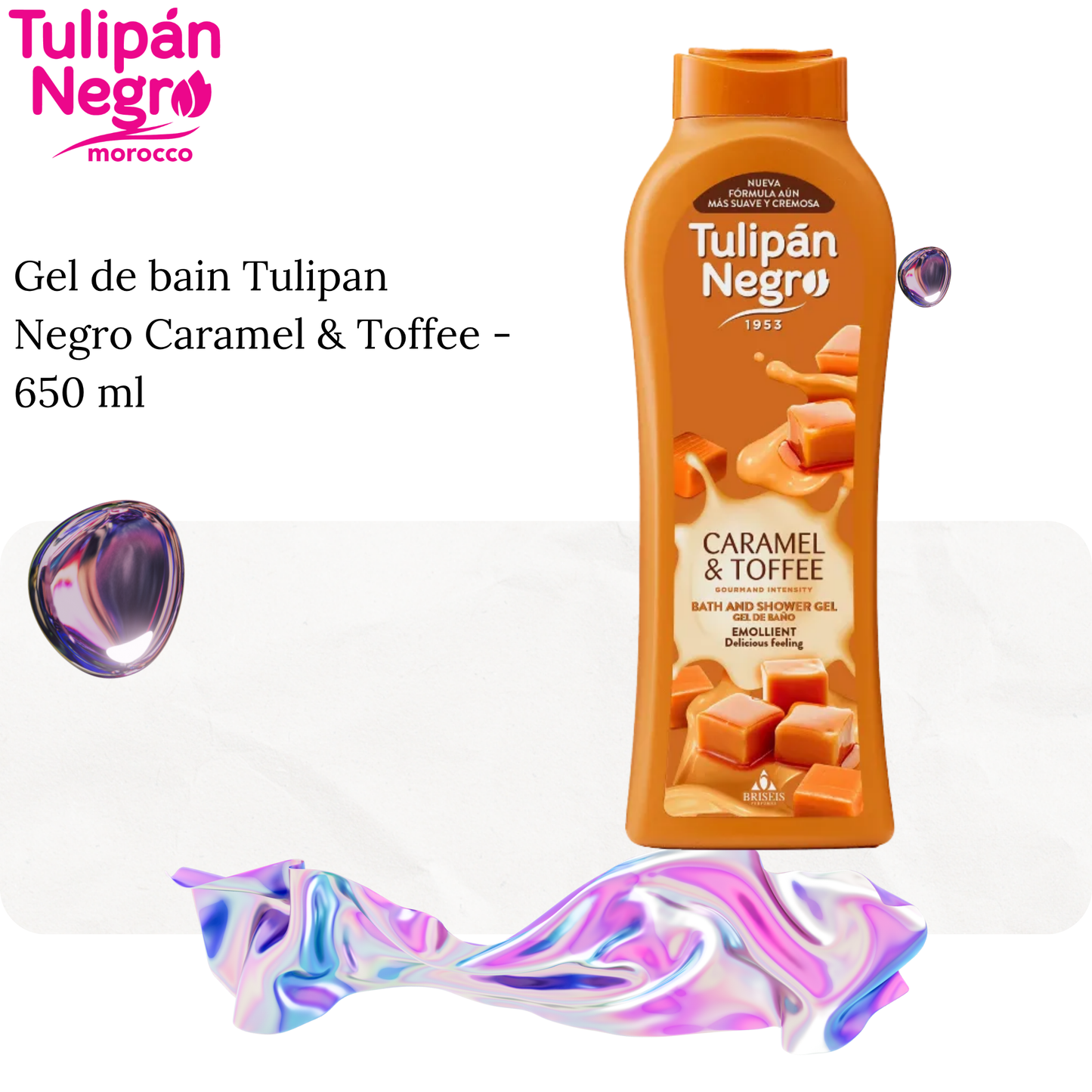 Gel de bain Tulipan Negro Caramel & Toffee - 650 ml