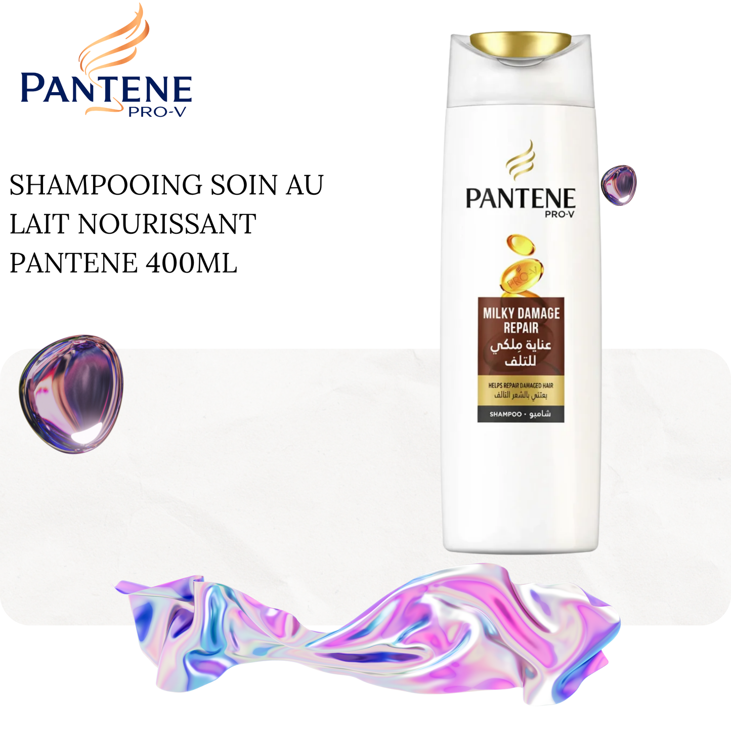 SHAMPOOING SOIN AU LAIT NOURISSANT PANTENE 400ML