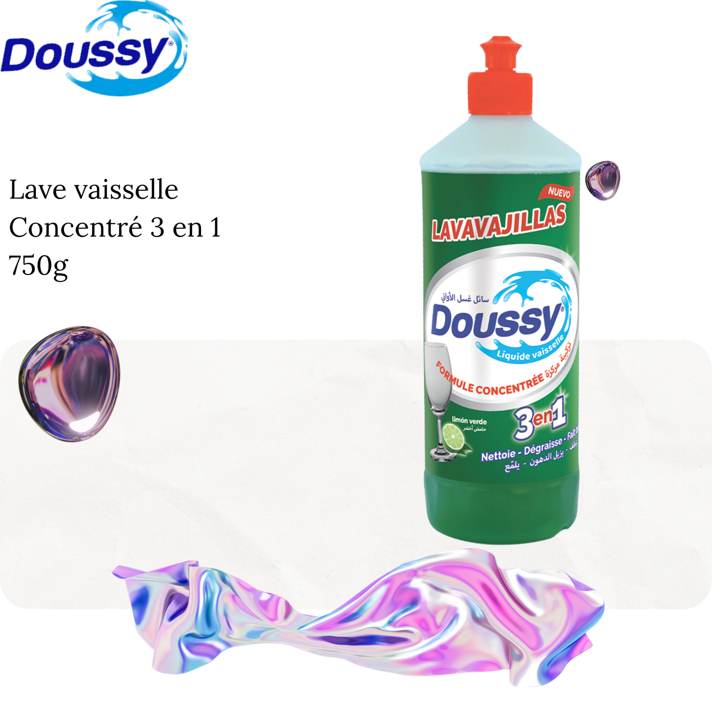 Lave vaisselle Concentré 3 en 1 750g - Doussy