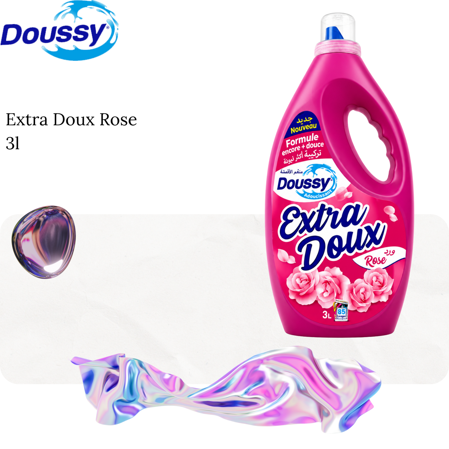 Extra Doux Rose 3l Adoucissant - Doussy