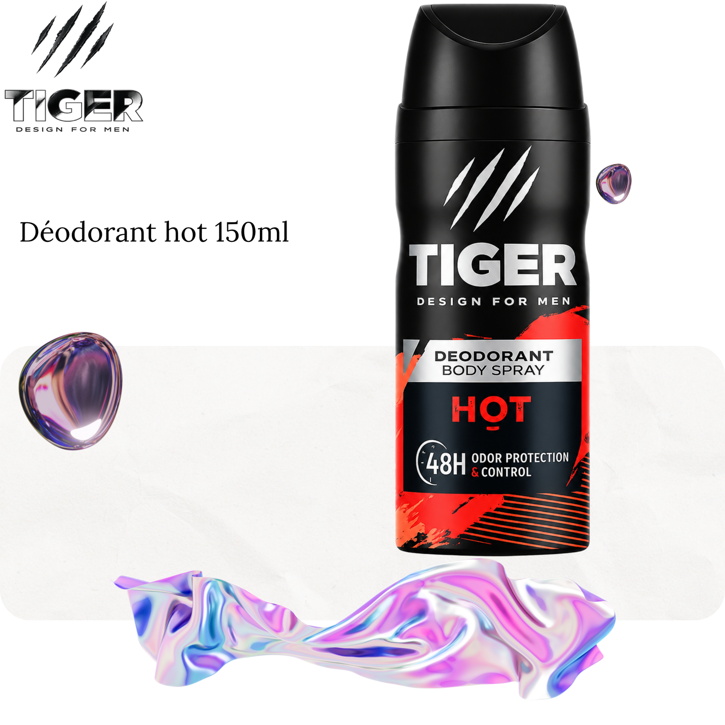 Déodorant hot 150ml - TIGER MEN