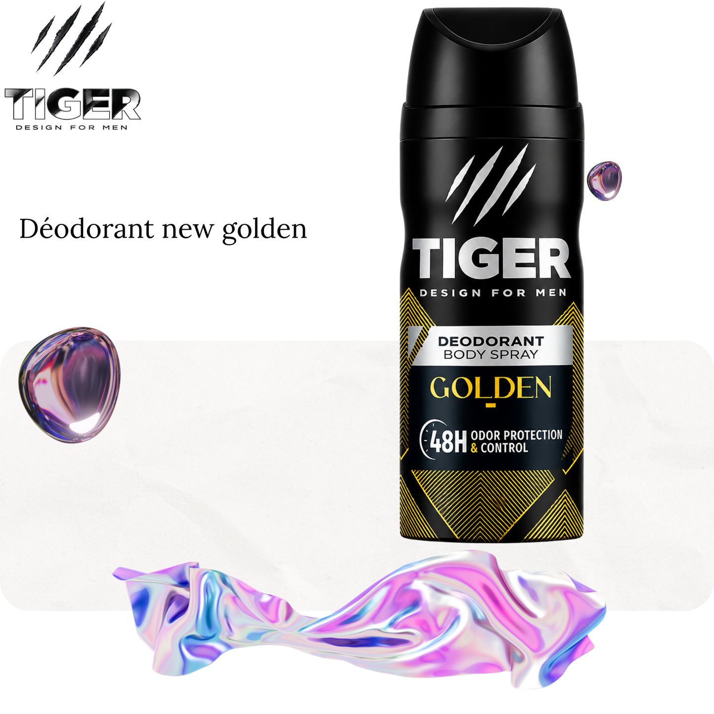 Déodorant new golden 150ml - TIGER MEN