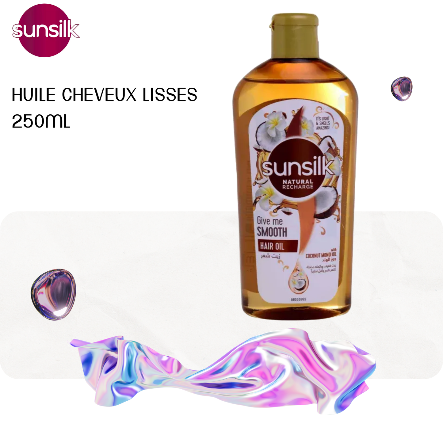 Huile cheveux lisses 250ml - SUNSILK