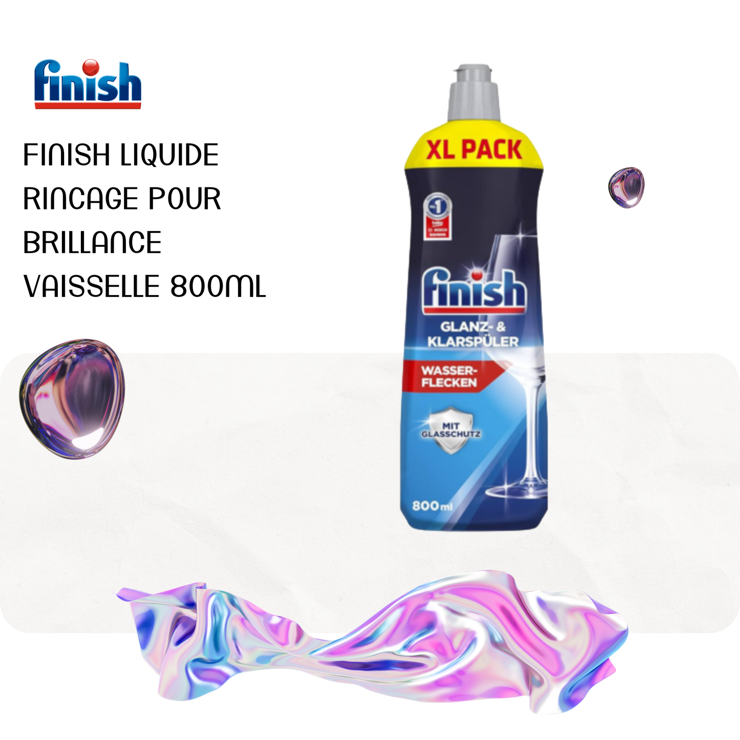 FINISH LIQUIDE RINCAGE POUR BRILLANCE VAISSELLE 800ML