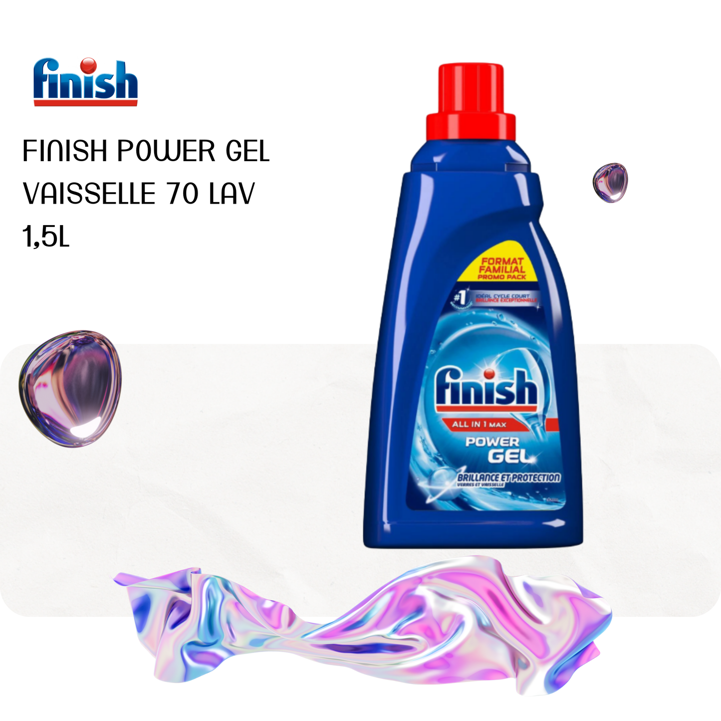 FINISH POWER GEL VAISSELLE 70 LAV 1,5L