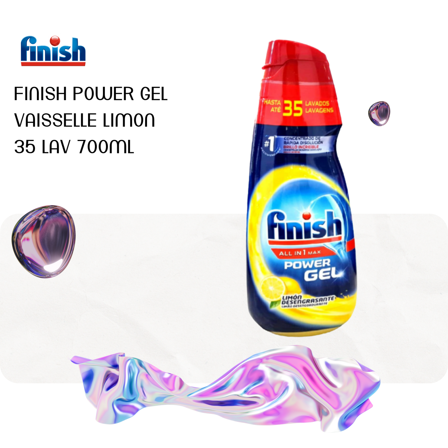 FINISH POWER GEL VAISSELLE LIMON 35 LAV 700ML