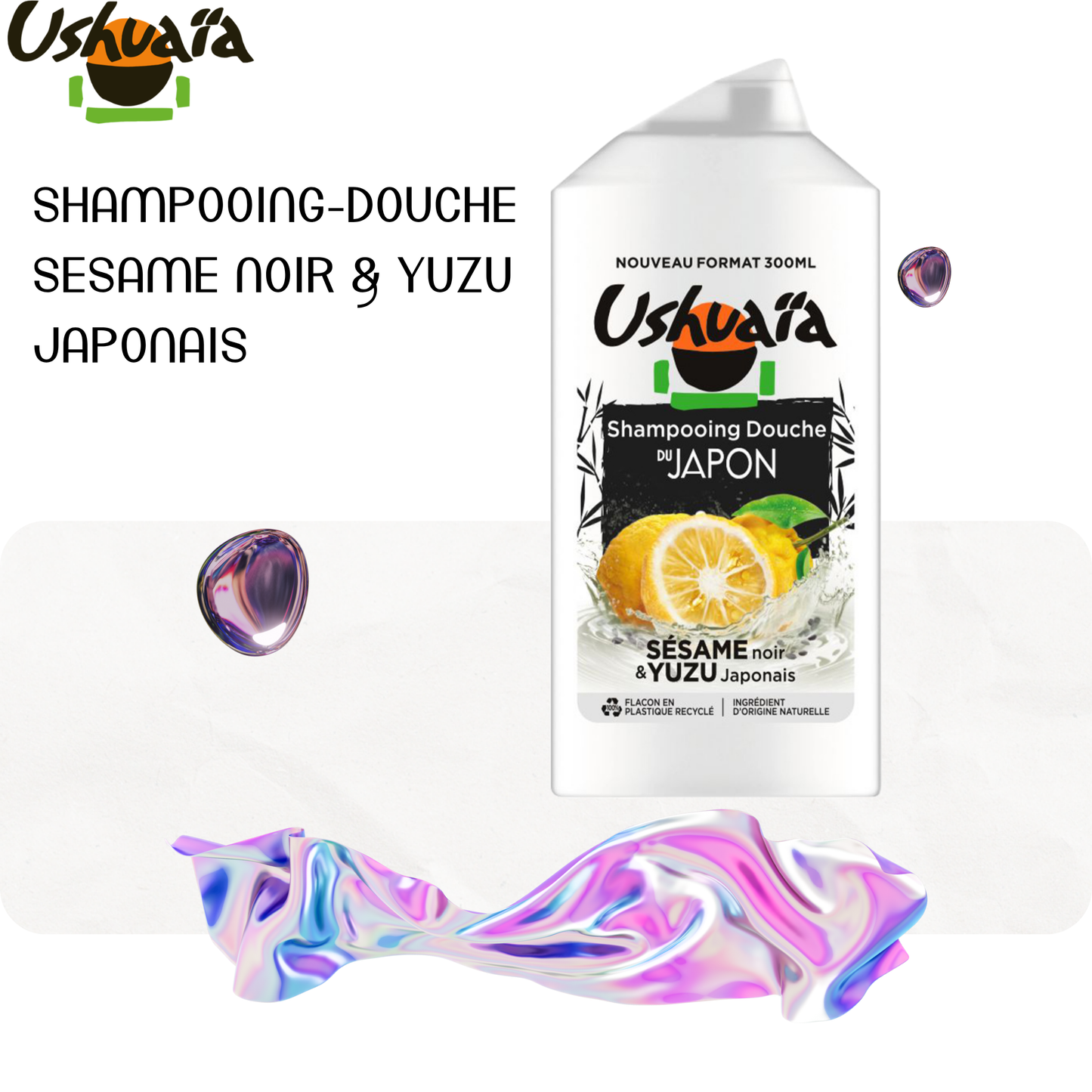 Shampooing-Douche Sesame Noir & Yuzu Japonais - Ushuaia