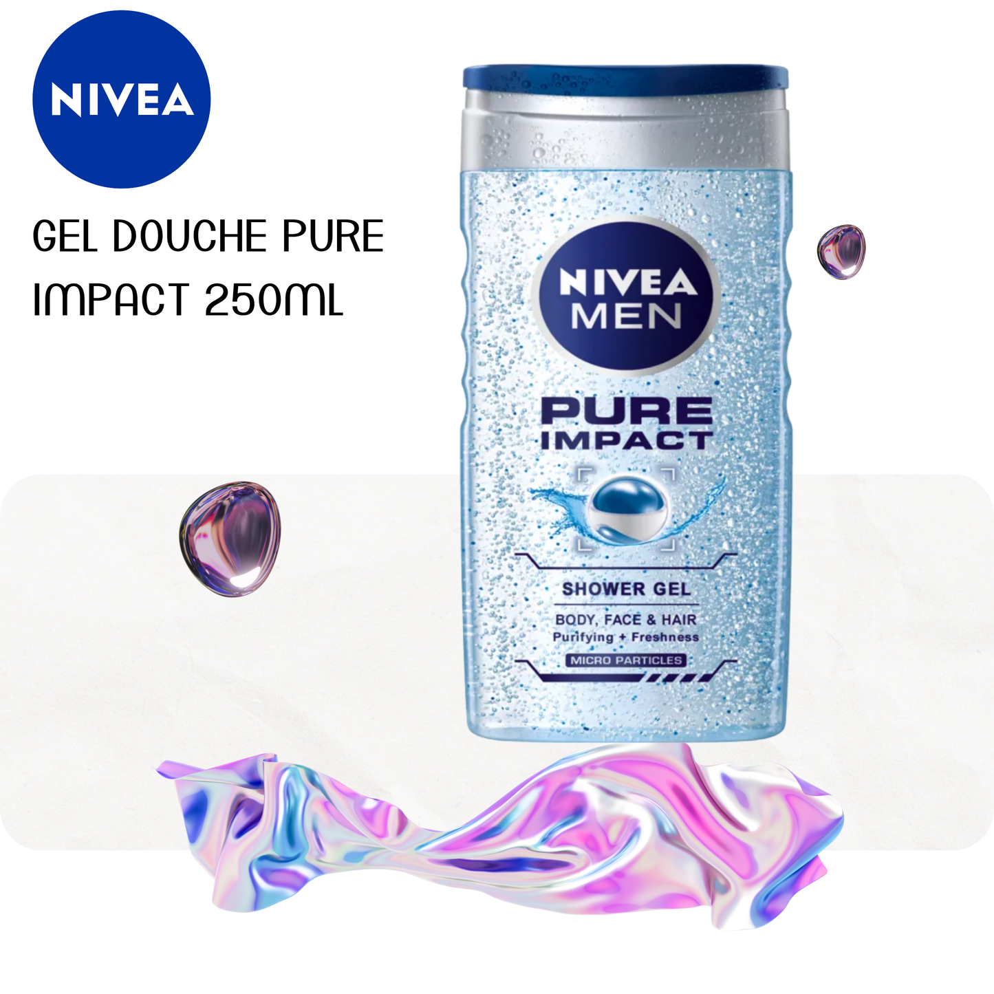 Gel douche Pure Impact 250ml - NIVEA MEN