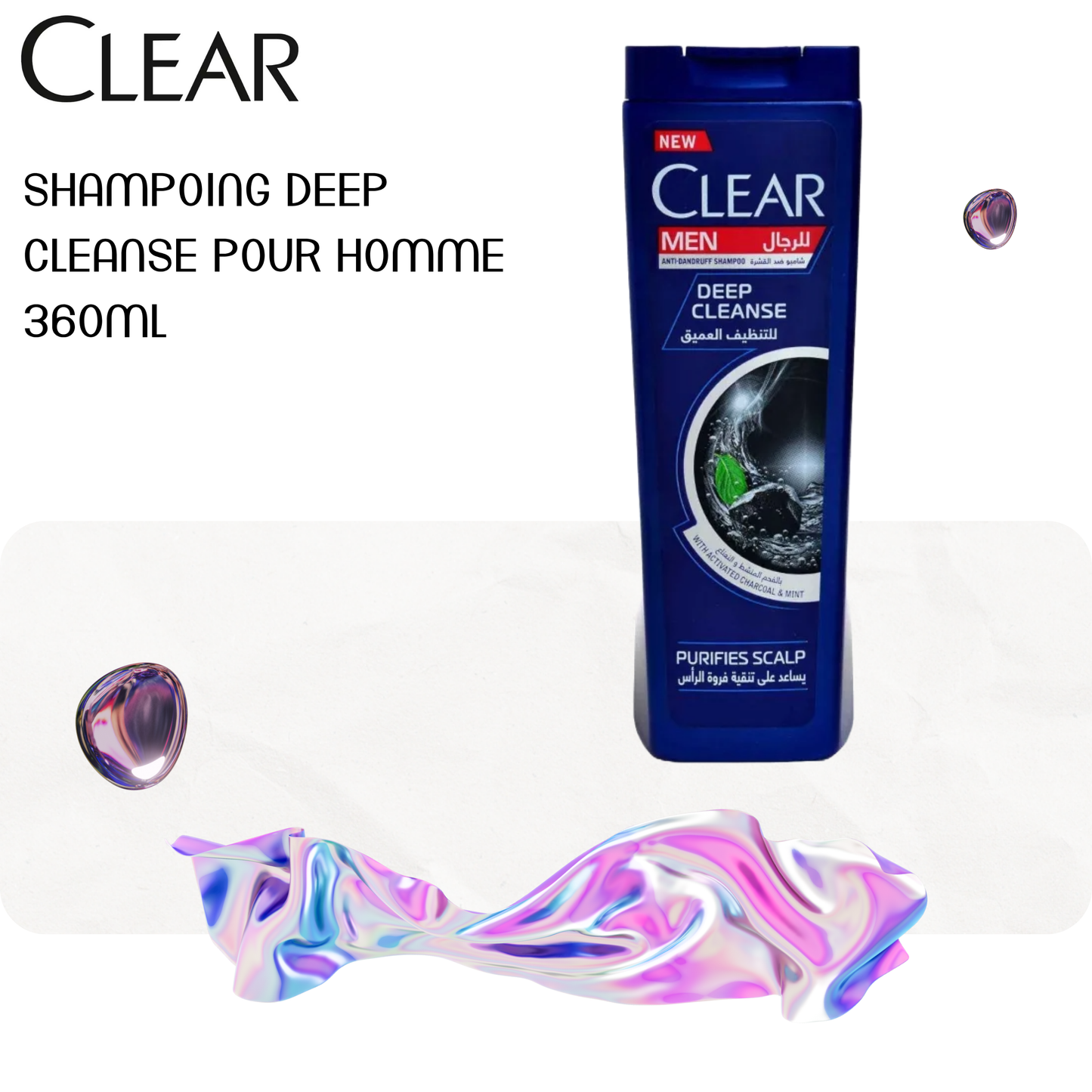 Shampoing deep cleanse pour homme 360ml - CLEAR