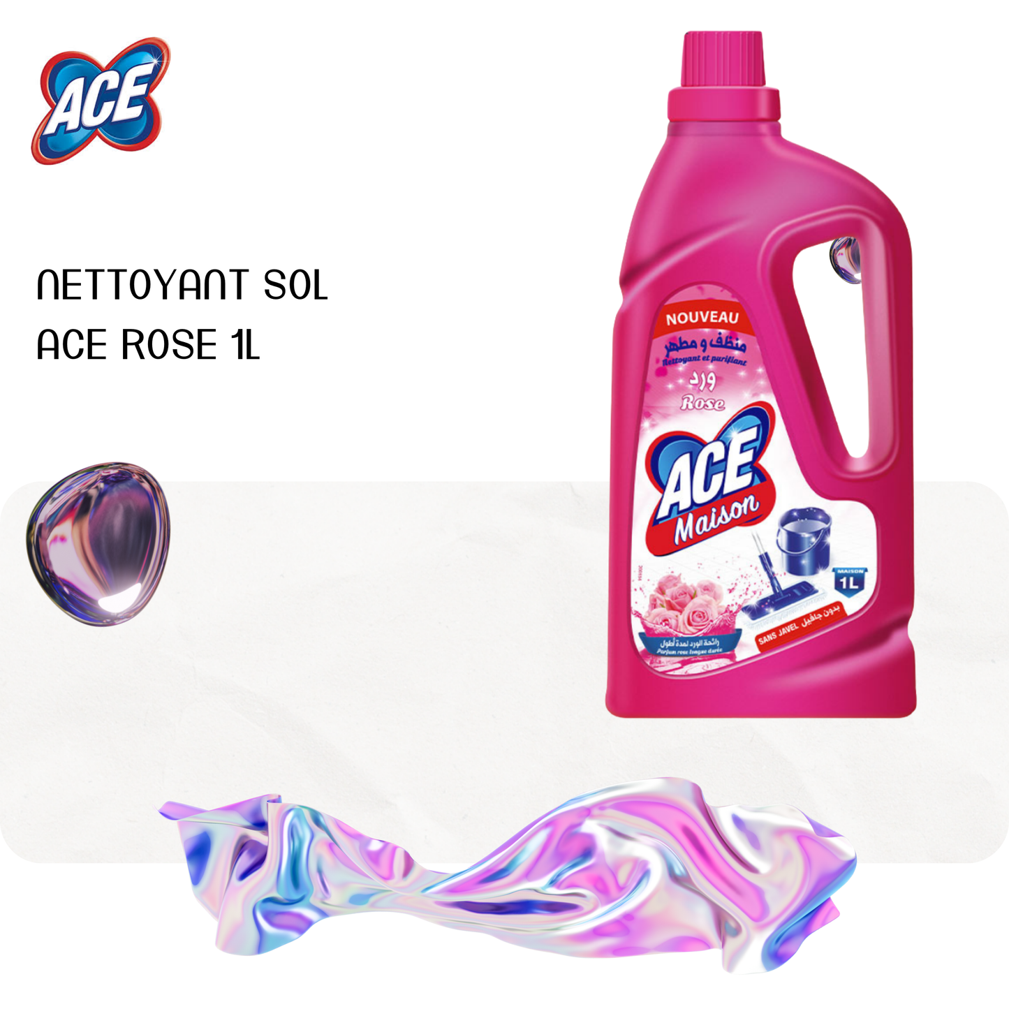 Nettoyant sol ACE ROSE 1L