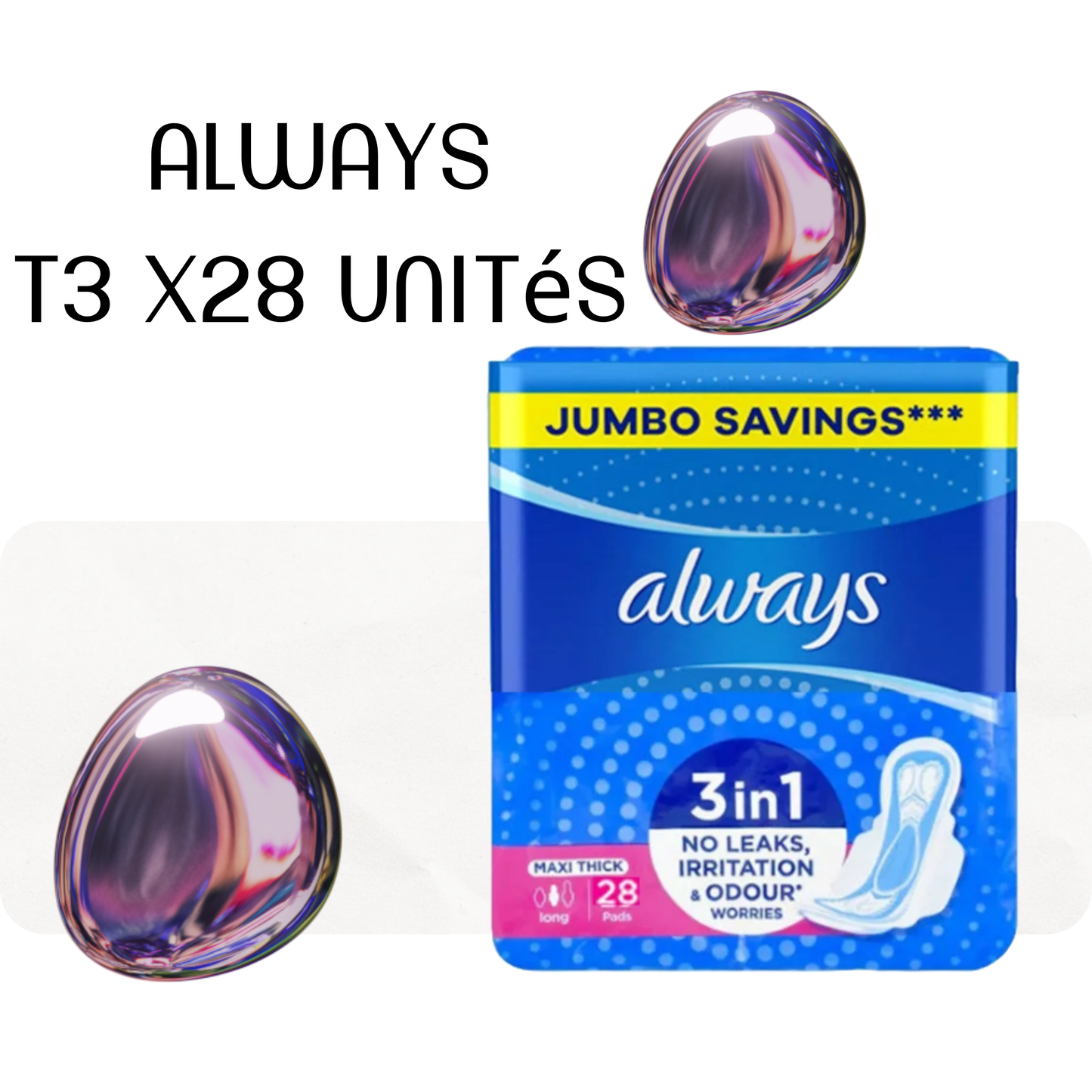 Serviettes hygiéniques ultra protection longues T3 x28 unités - ALWAYS