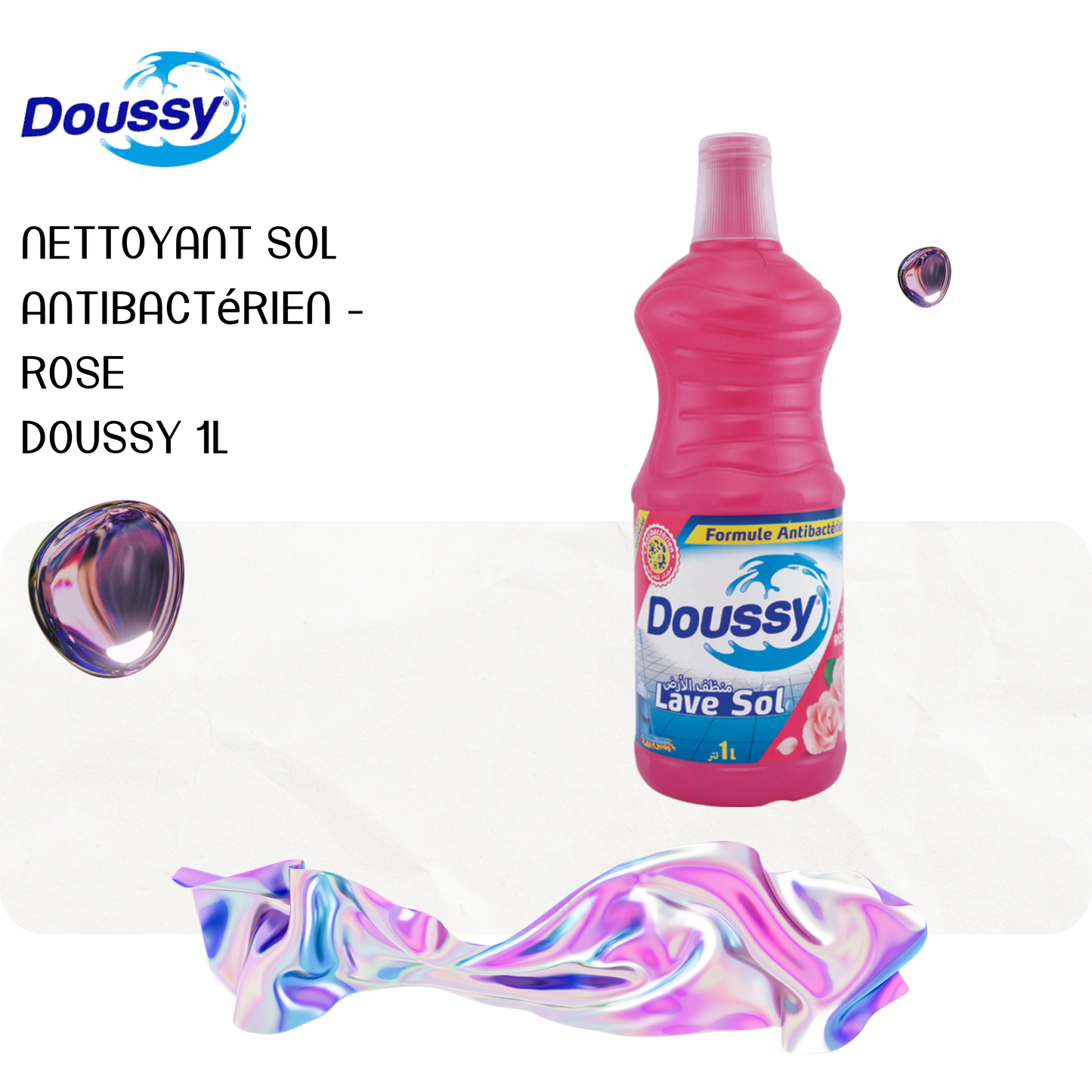 Nettoyant Sol Antibactérien - Rose DOUSSY 1L
