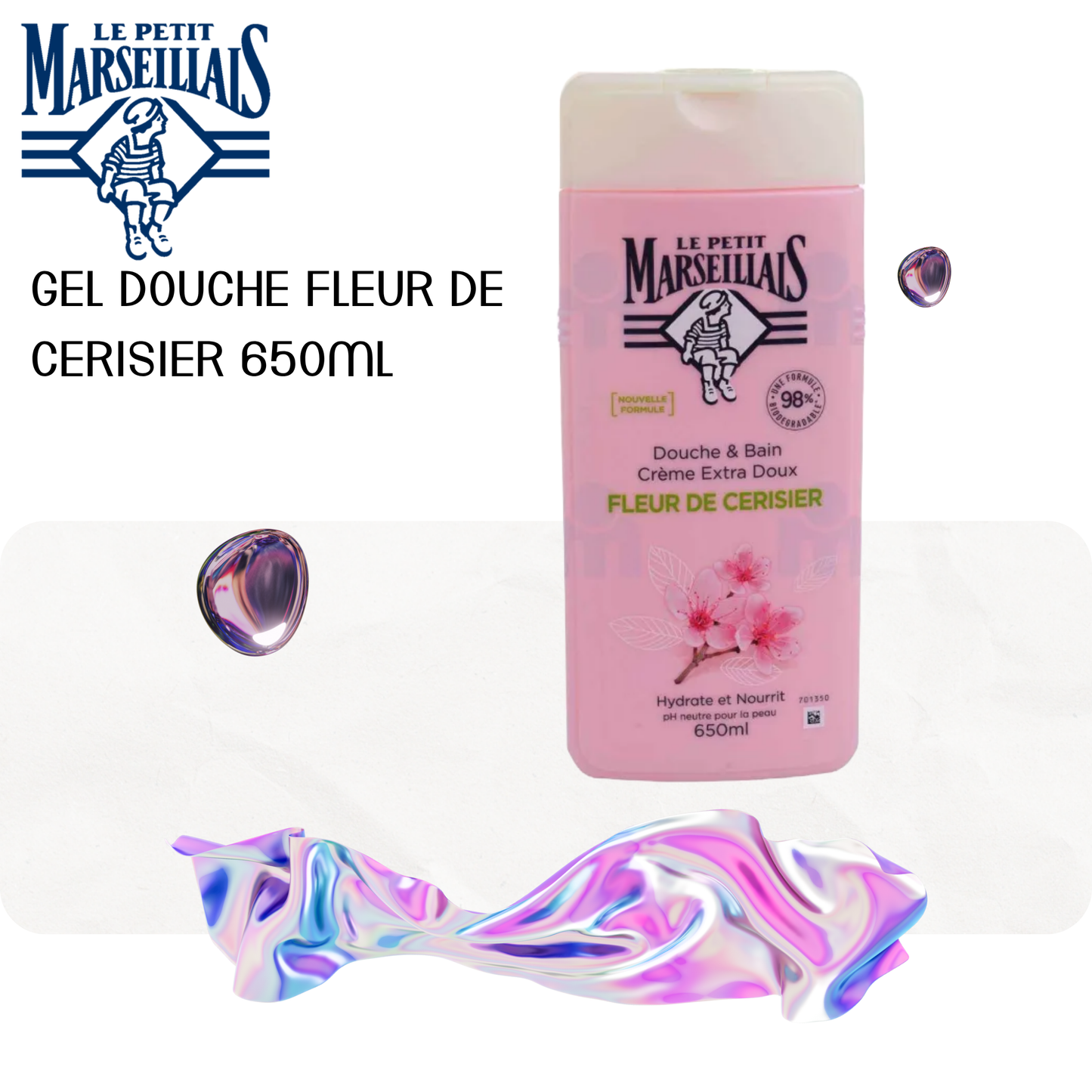 Gel douche fleur de cerisier 650ml - LE PETIT MARSEILLAIS