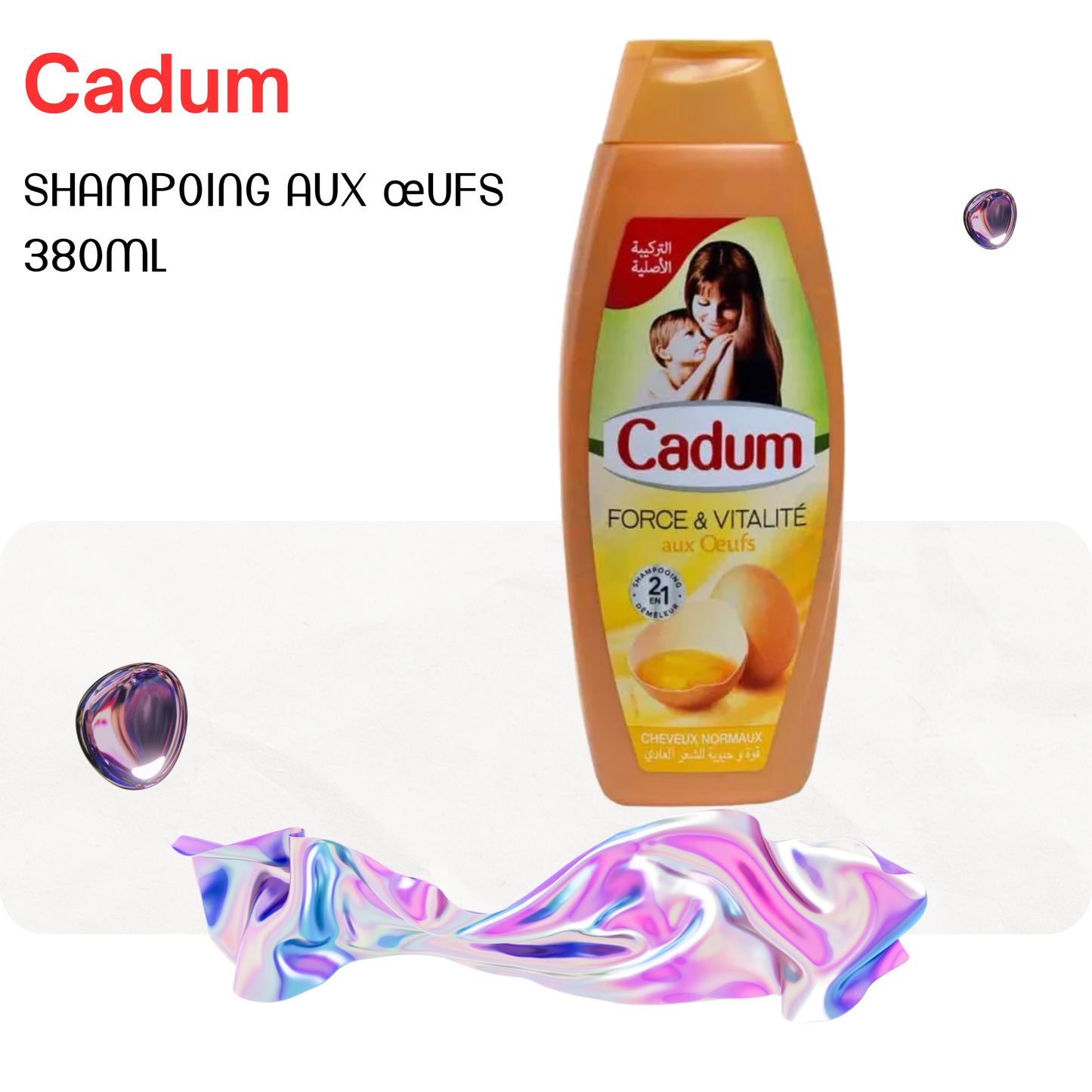Shampoing aux œufs 380ml - CADUM