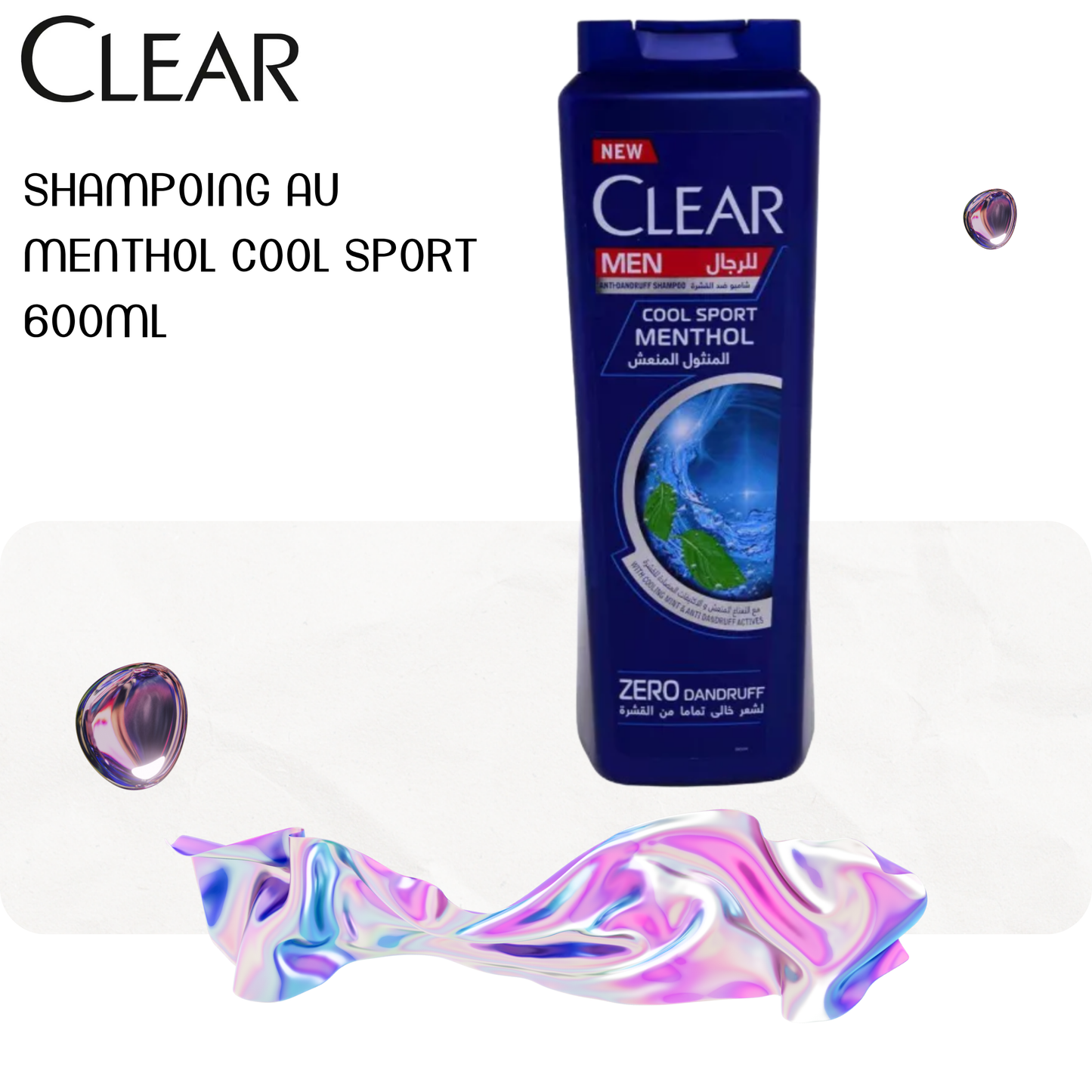 Shampoing au menthol Cool Sport 600ml - CLEAR