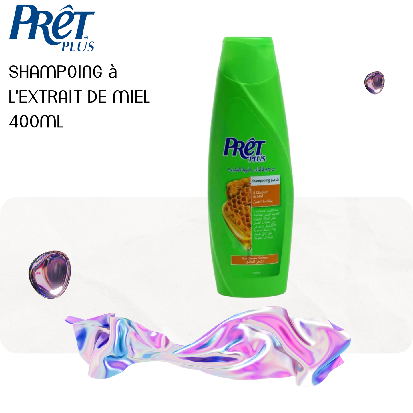 Shampoing à l'extrait de miel 400ml - PRÊT PLUS