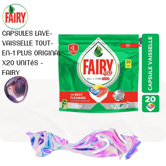 Capsules lave-vaisselle Tout-En-1 Plus Original x20 unités - FAIRY