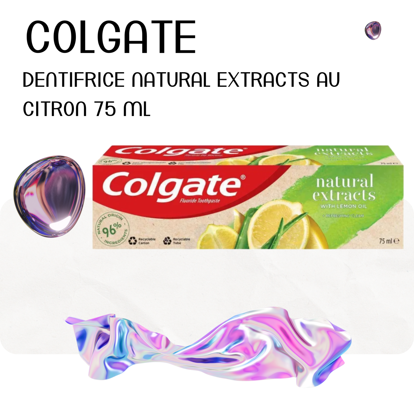 Dentifrice Natural Extracts au Citron 75 ml - COLGATE