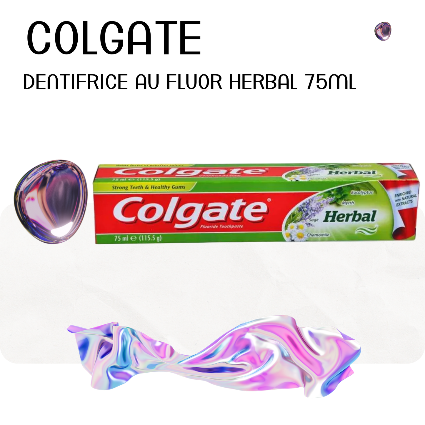 Dentifrice au fluor herbal 75ml - COLGATE