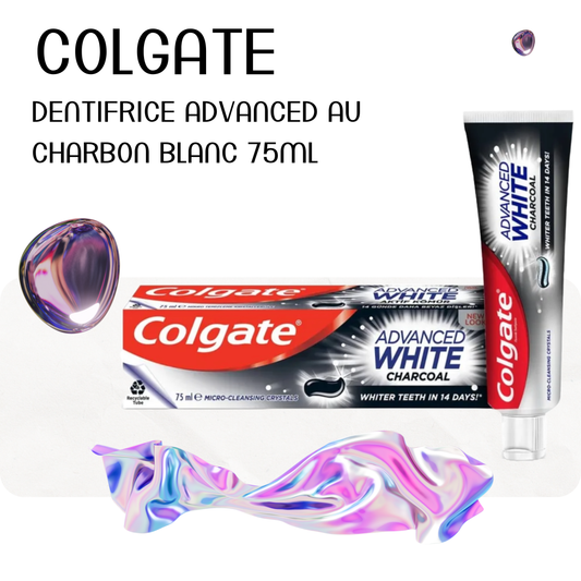 Dentifrice Advanced au Charbon Blanc 75ml - COLGATE