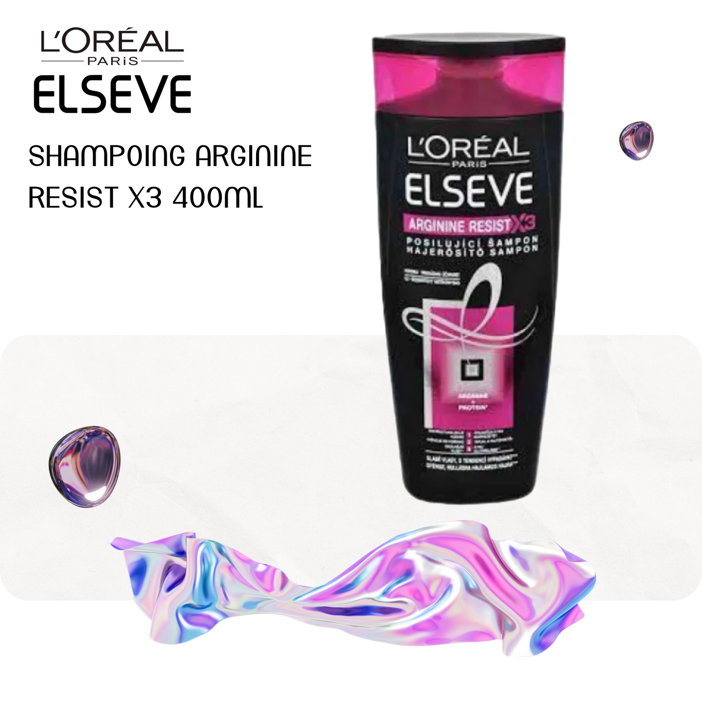 Shampoing Arginine Resist x3 400ml - ELSEVE